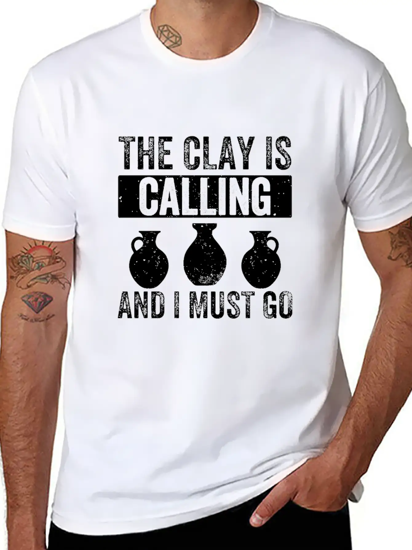 The Clay Is Calling Funny Pottery Ceramic Clay Unisex Casual T-Shirt – Clean Design For Daily Comfort