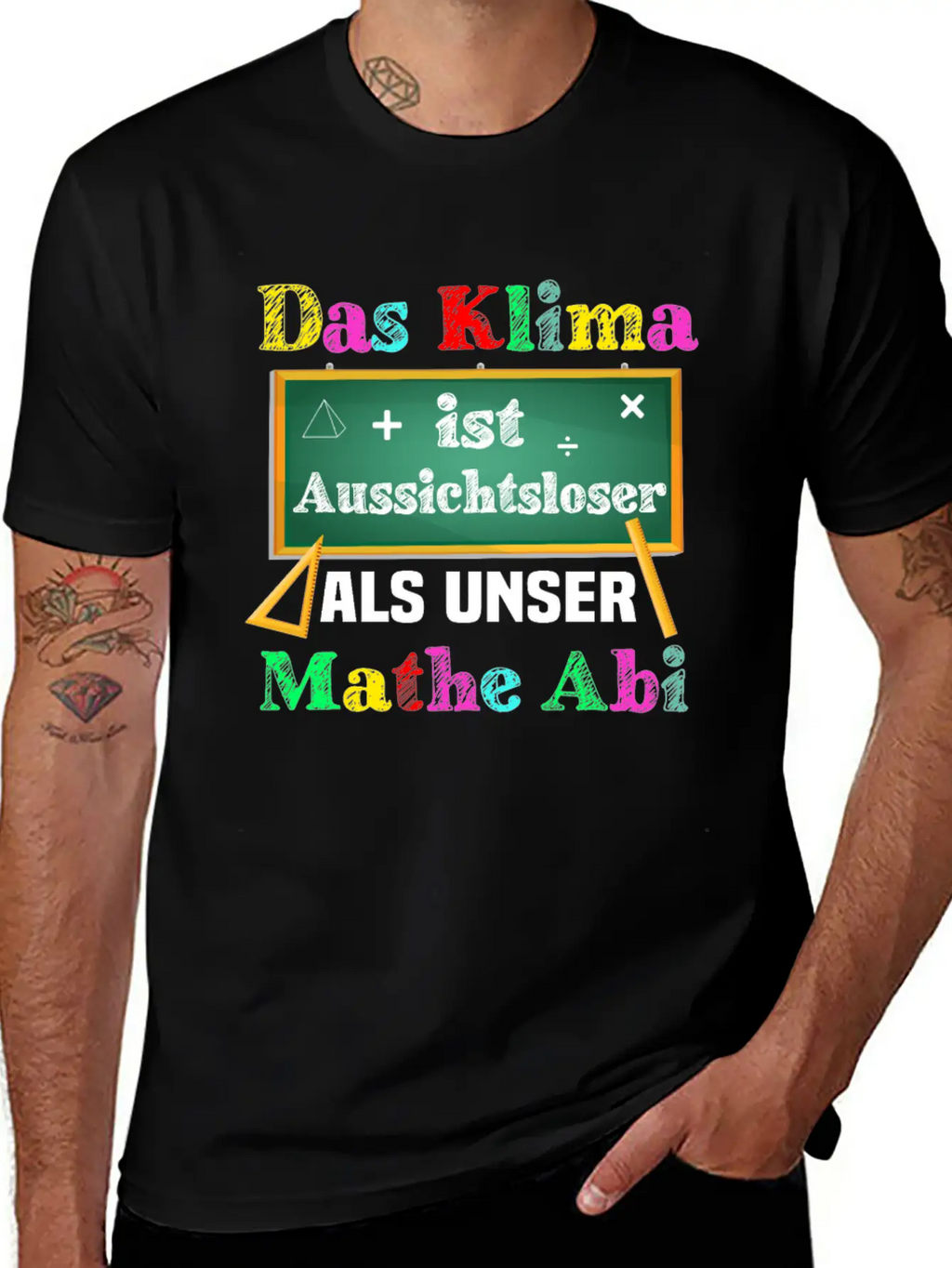 The Climate Is More Hopeless Than Our Math Exam Casual Graphic T-Shirt – Simple And Comfortable Daily Wear