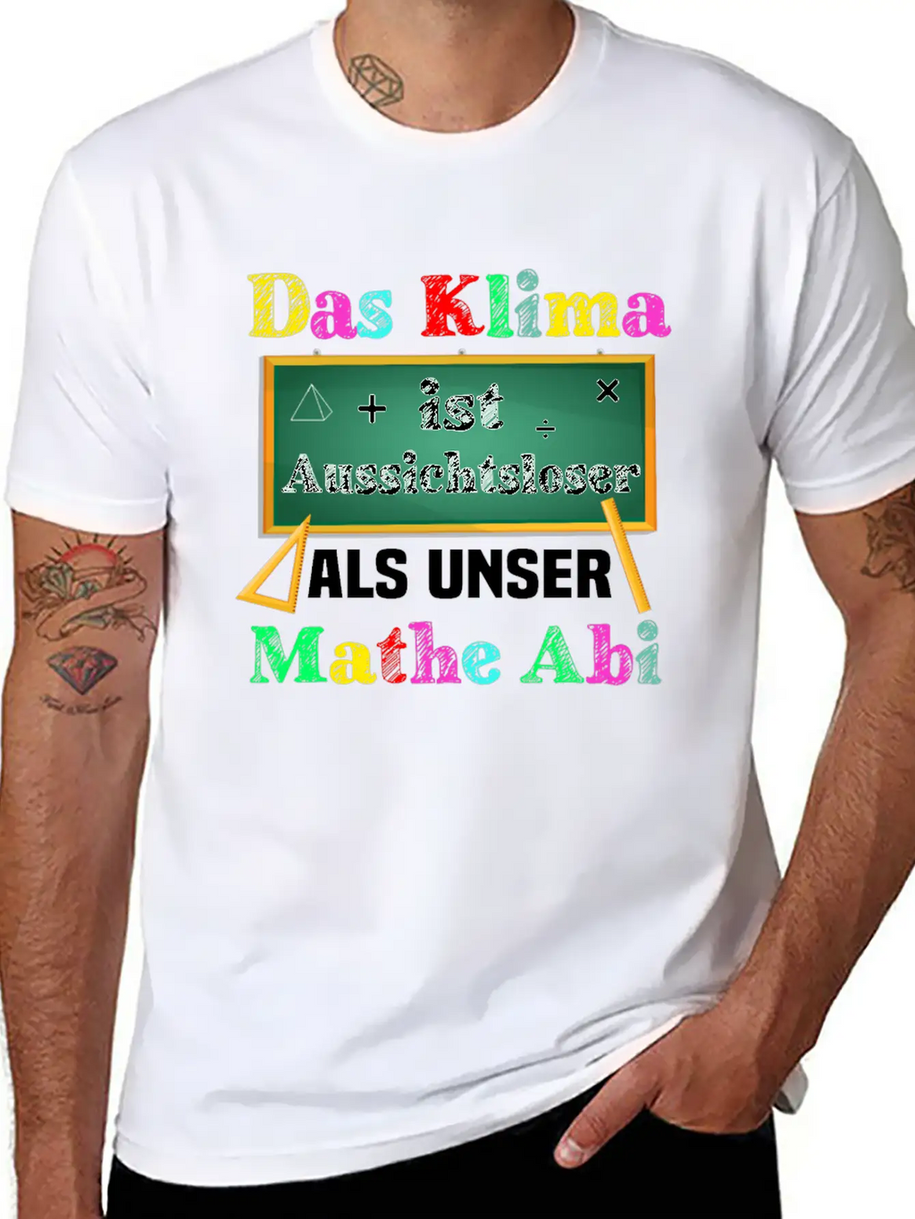 The Climate Is More Hopeless Than Our Math Exam Casual Graphic T-Shirt – Simple And Comfortable Daily Wear