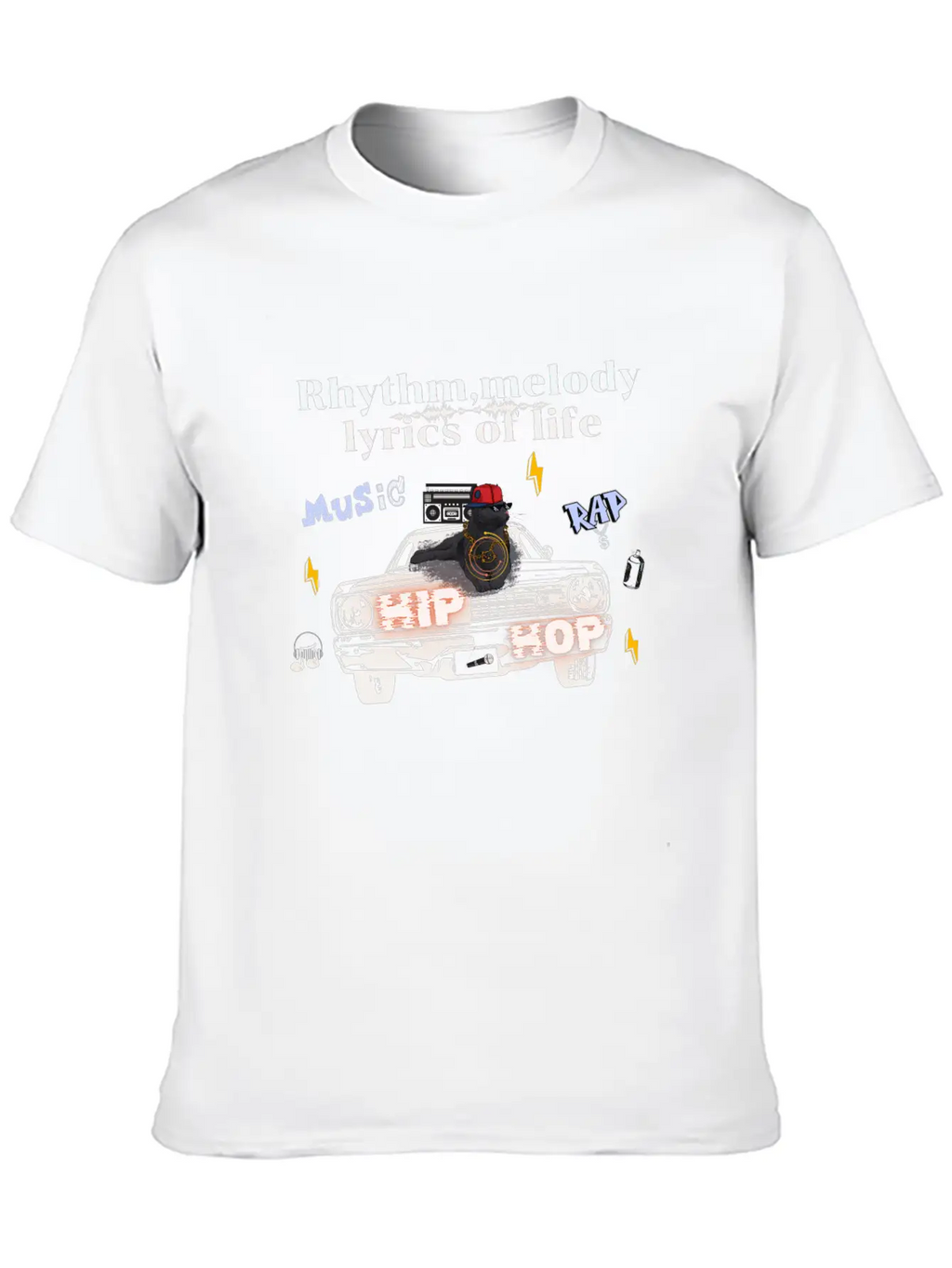 The Coolness Of Hip Hop Cat Unisex Casual T-Shirt – Clean Design For Daily Comfort