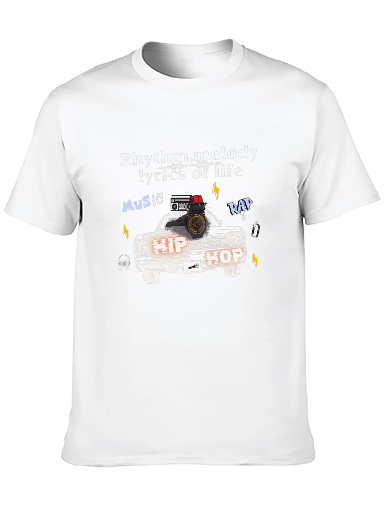 The Coolness Of Hip Hop Cat Unisex Casual T-Shirt – Clean Design For Daily Comfort