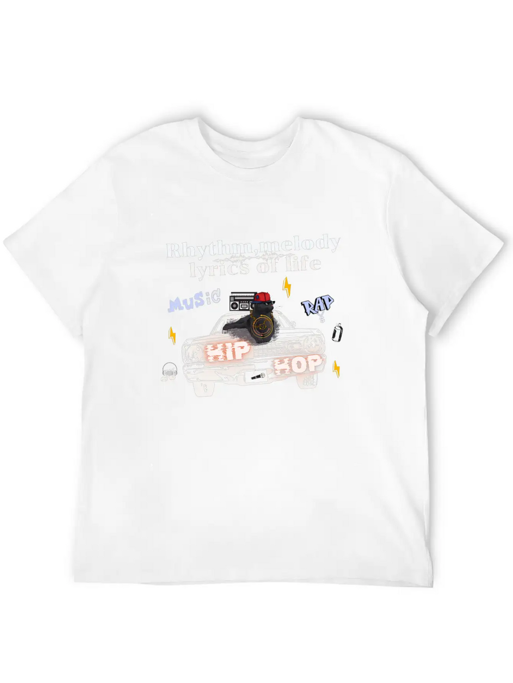 The Coolness Of Hip Hop Cat Unisex Casual T-Shirt – Clean Design For Daily Comfort