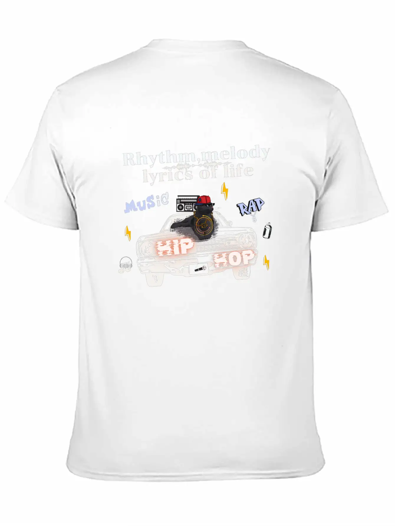 The Coolness Of Hip Hop Cat Unisex Casual T-Shirt – Clean Design For Daily Comfort