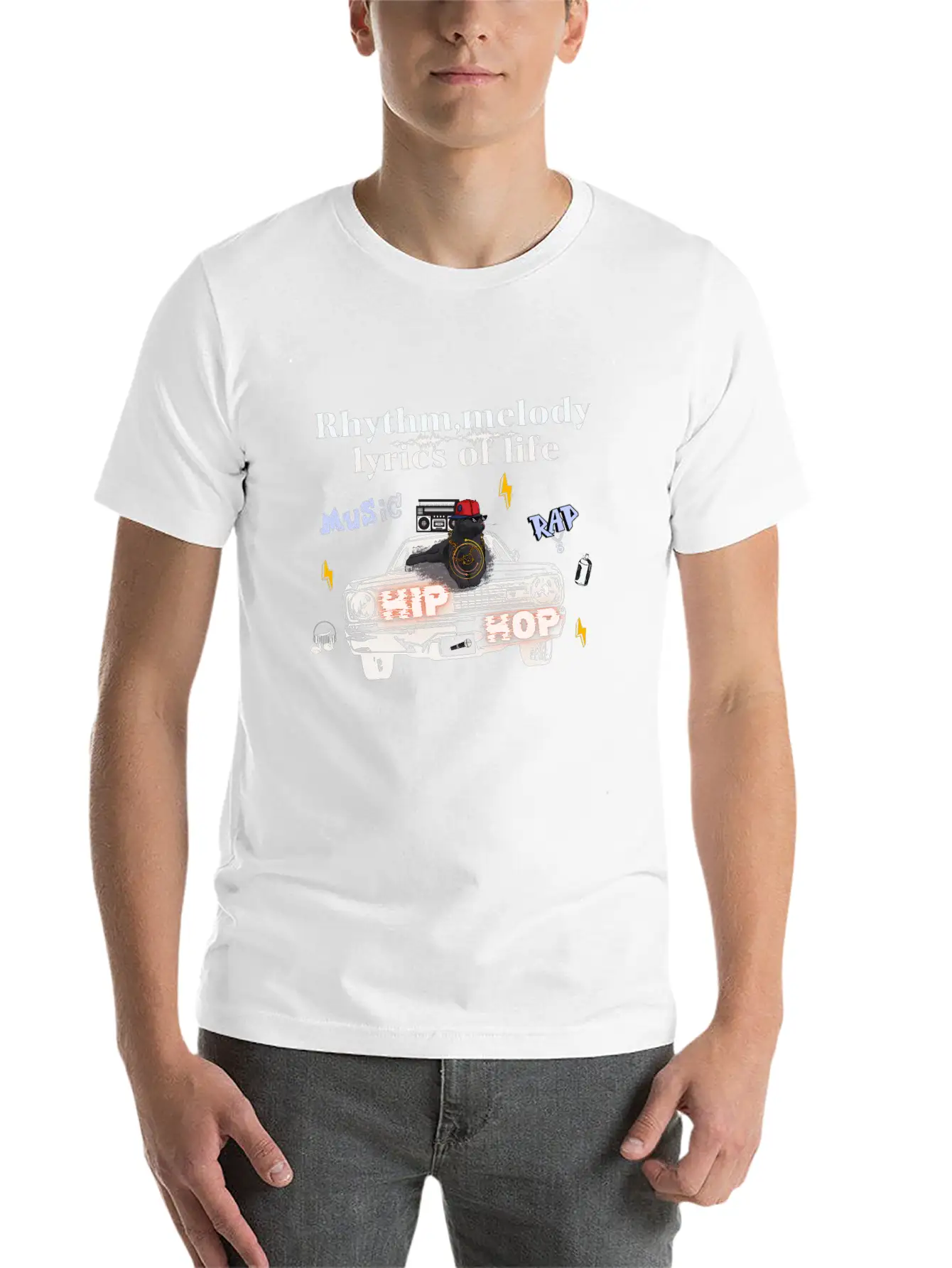 The Coolness Of Hip Hop Cat Unisex Casual T-Shirt – Clean Design For Daily Comfort