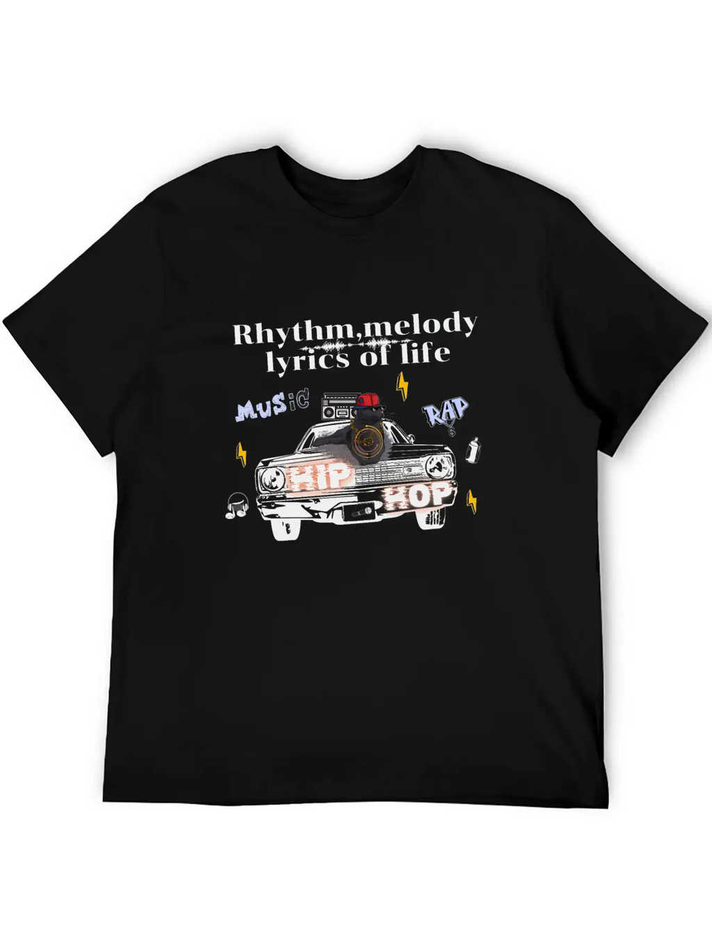 The Coolness Of Hip Hop Cat Unisex Casual T-Shirt – Clean Design For Daily Comfort