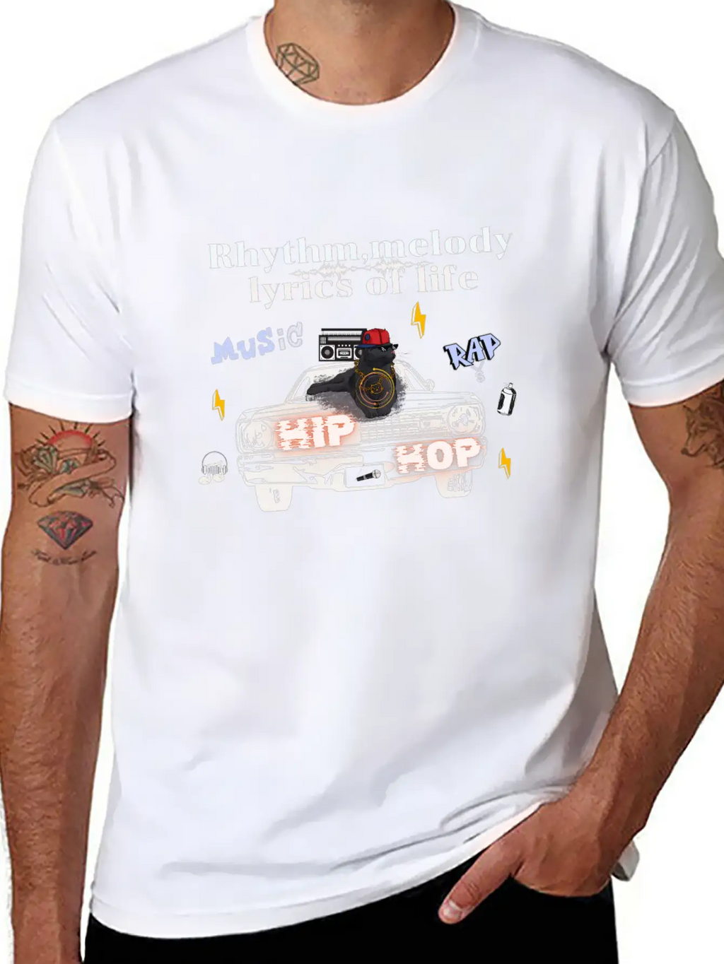 The Coolness Of Hip Hop Cat Unisex Casual T-Shirt – Clean Design For Daily Comfort