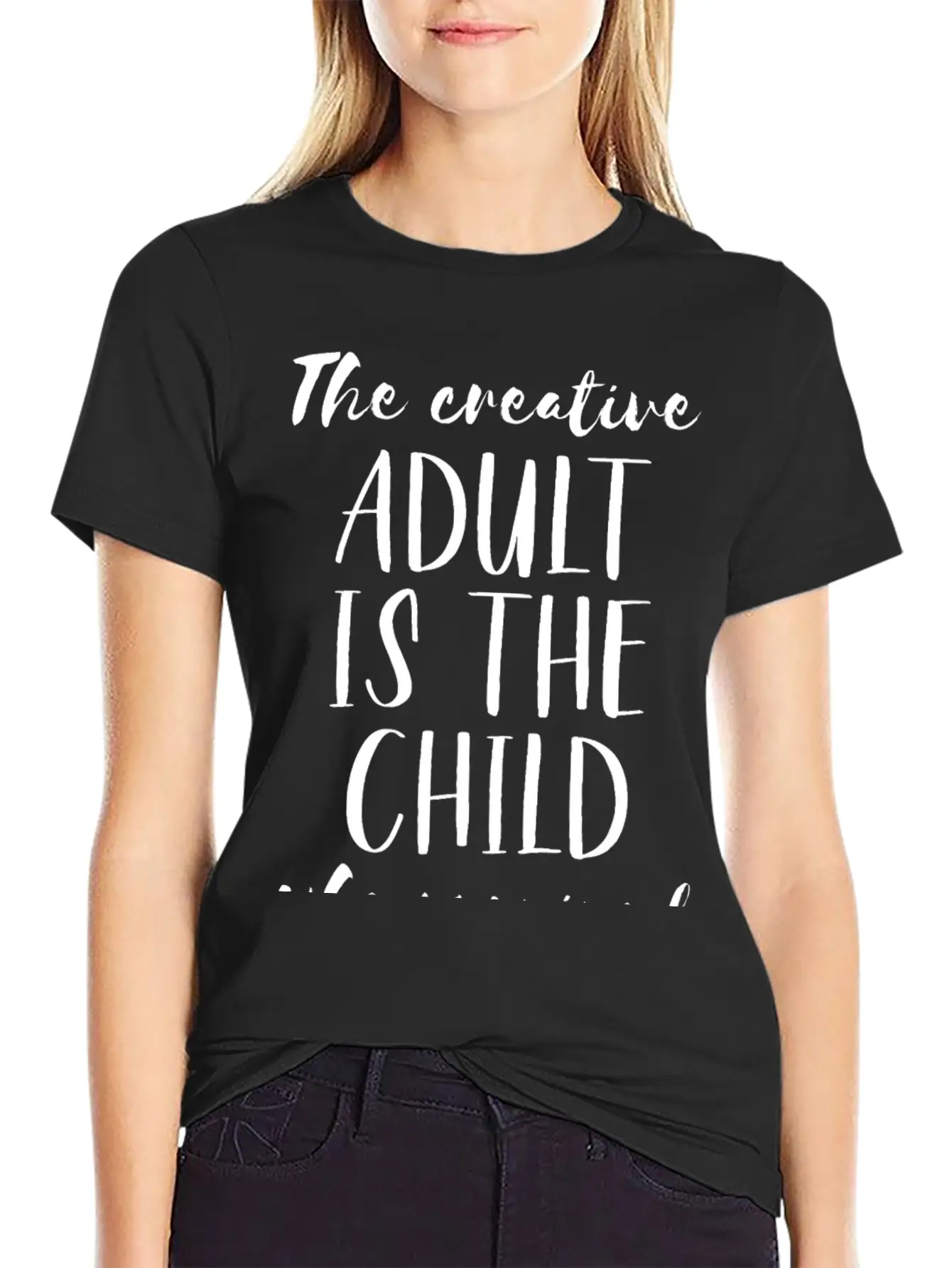 The Creative Adult Is The Child Who Survived Unisex Short Sleeve Soft Cotton T-Shirt – Casual Everyday Wear
