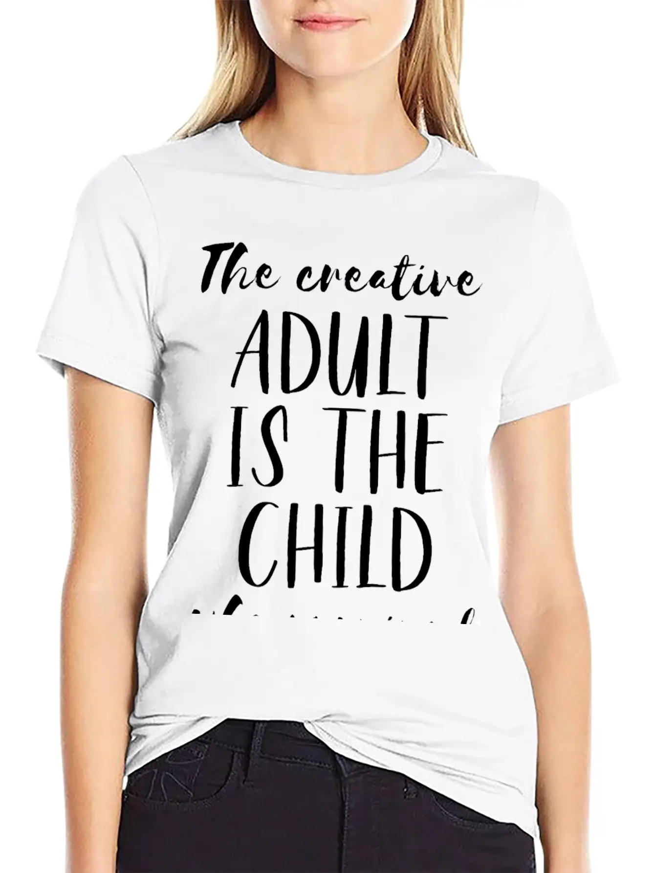 The Creative Adult Is The Child Who Survived Unisex Short Sleeve Soft Cotton T-Shirt – Casual Everyday Wear