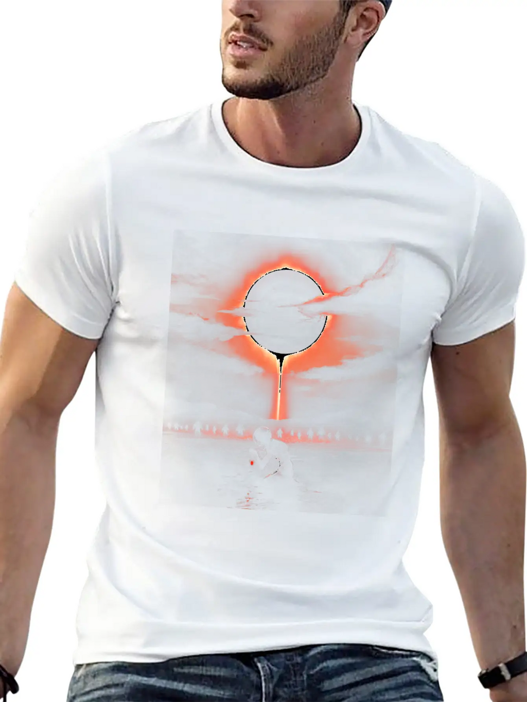 The Eclipse Graphic Unisex Short Sleeve Soft Cotton T-Shirt – Casual Everyday Wear