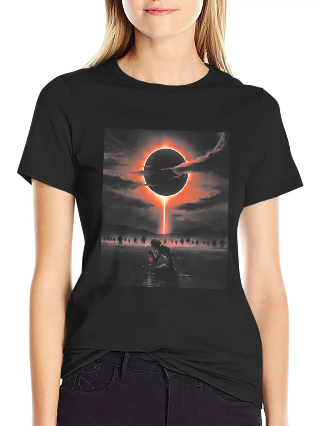 The Eclipse Graphic Unisex Short Sleeve Soft Cotton T-Shirt – Casual Everyday Wear