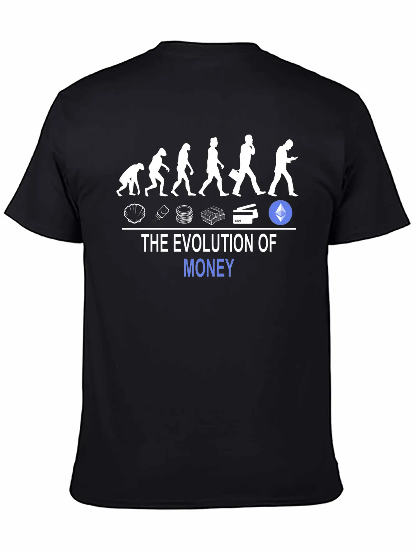 The Evolution Of Money ETH Unisex Casual T-Shirt – Clean Design For Daily Comfort
