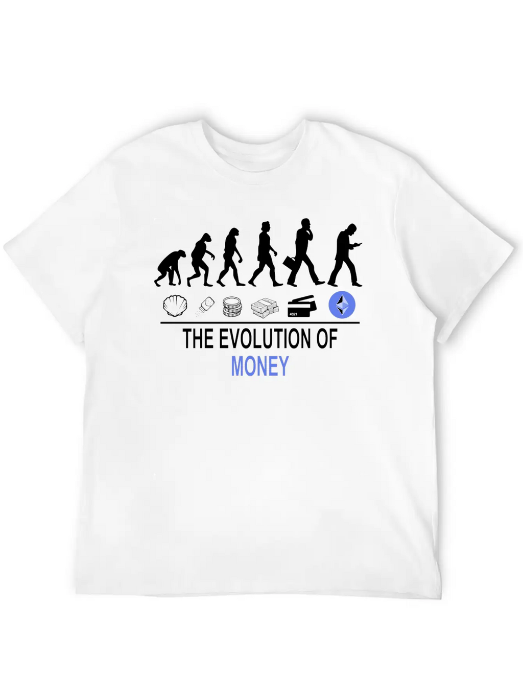 The Evolution Of Money ETH Unisex Casual T-Shirt – Clean Design For Daily Comfort