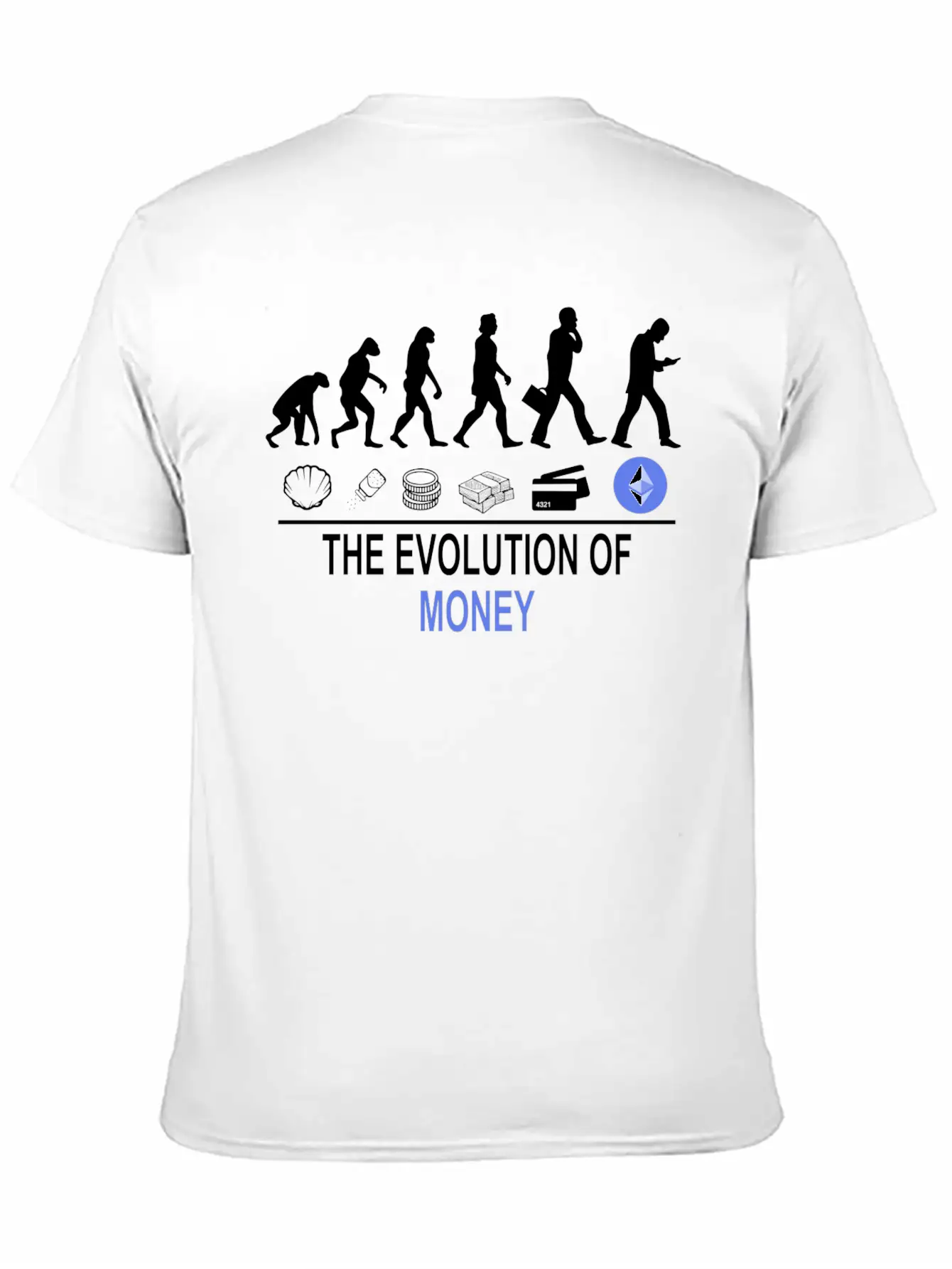 The Evolution Of Money ETH Unisex Casual T-Shirt – Clean Design For Daily Comfort
