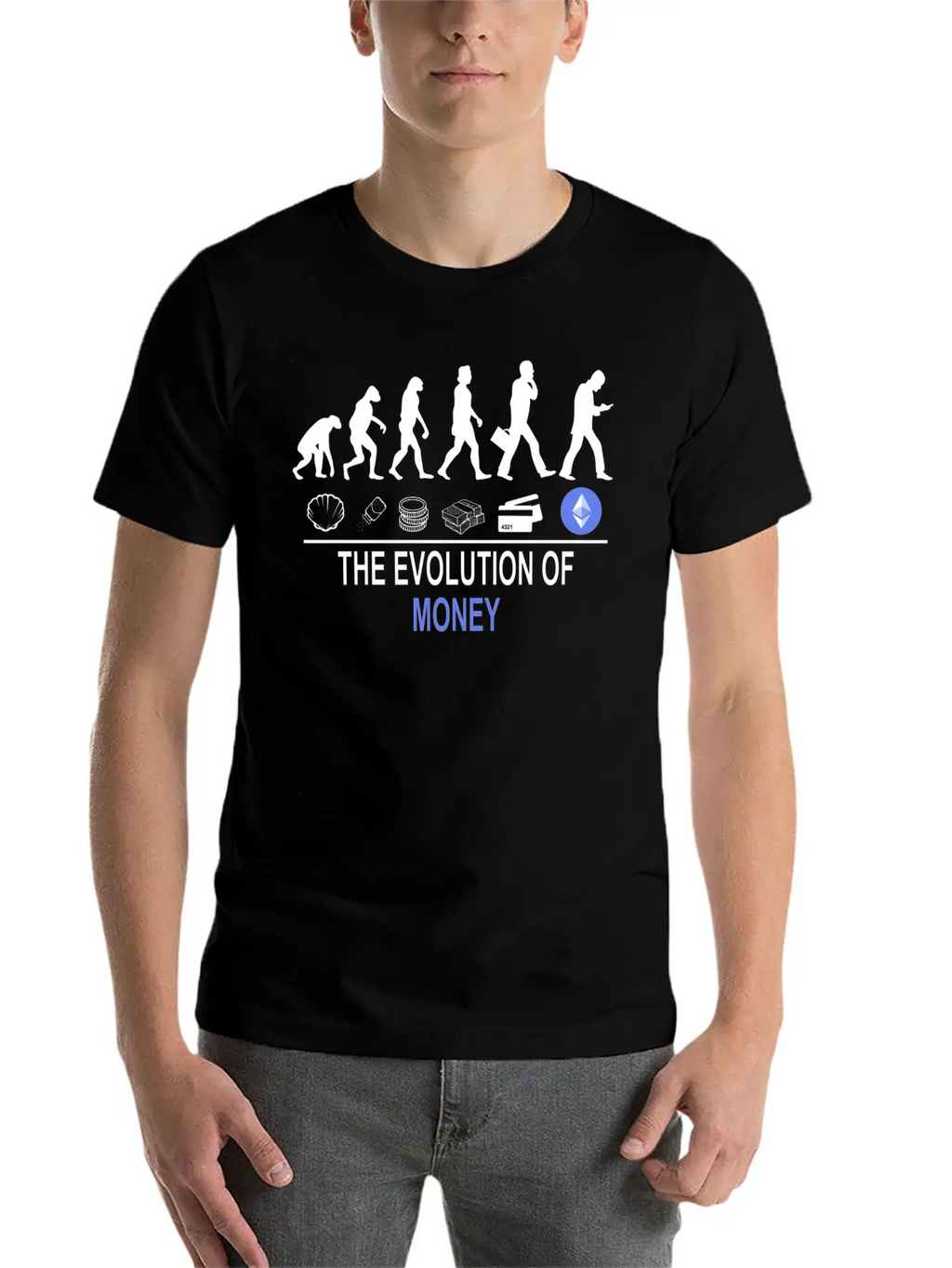 The Evolution Of Money ETH Unisex Casual T-Shirt – Clean Design For Daily Comfort