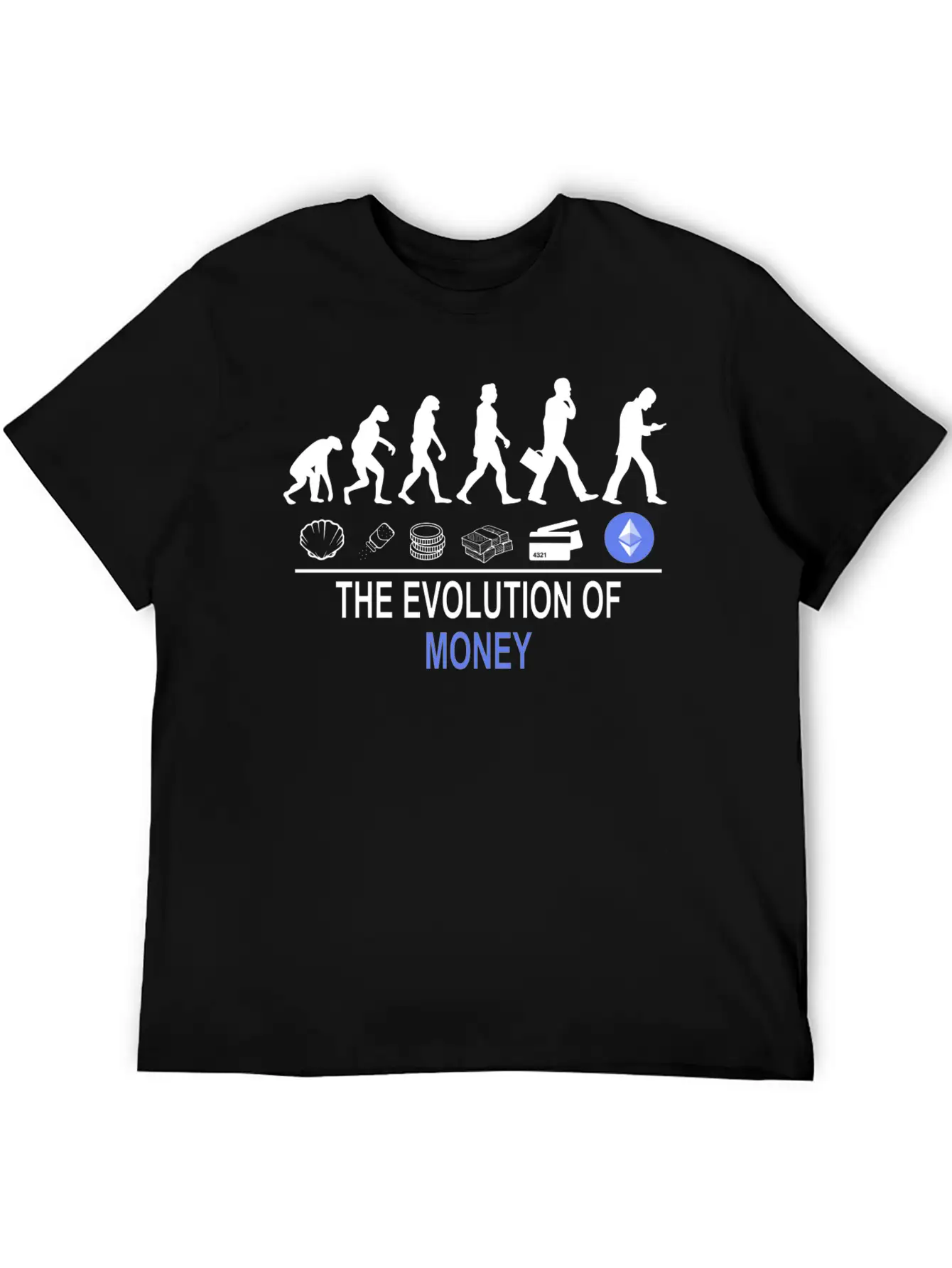 The Evolution Of Money ETH Unisex Casual T-Shirt – Clean Design For Daily Comfort