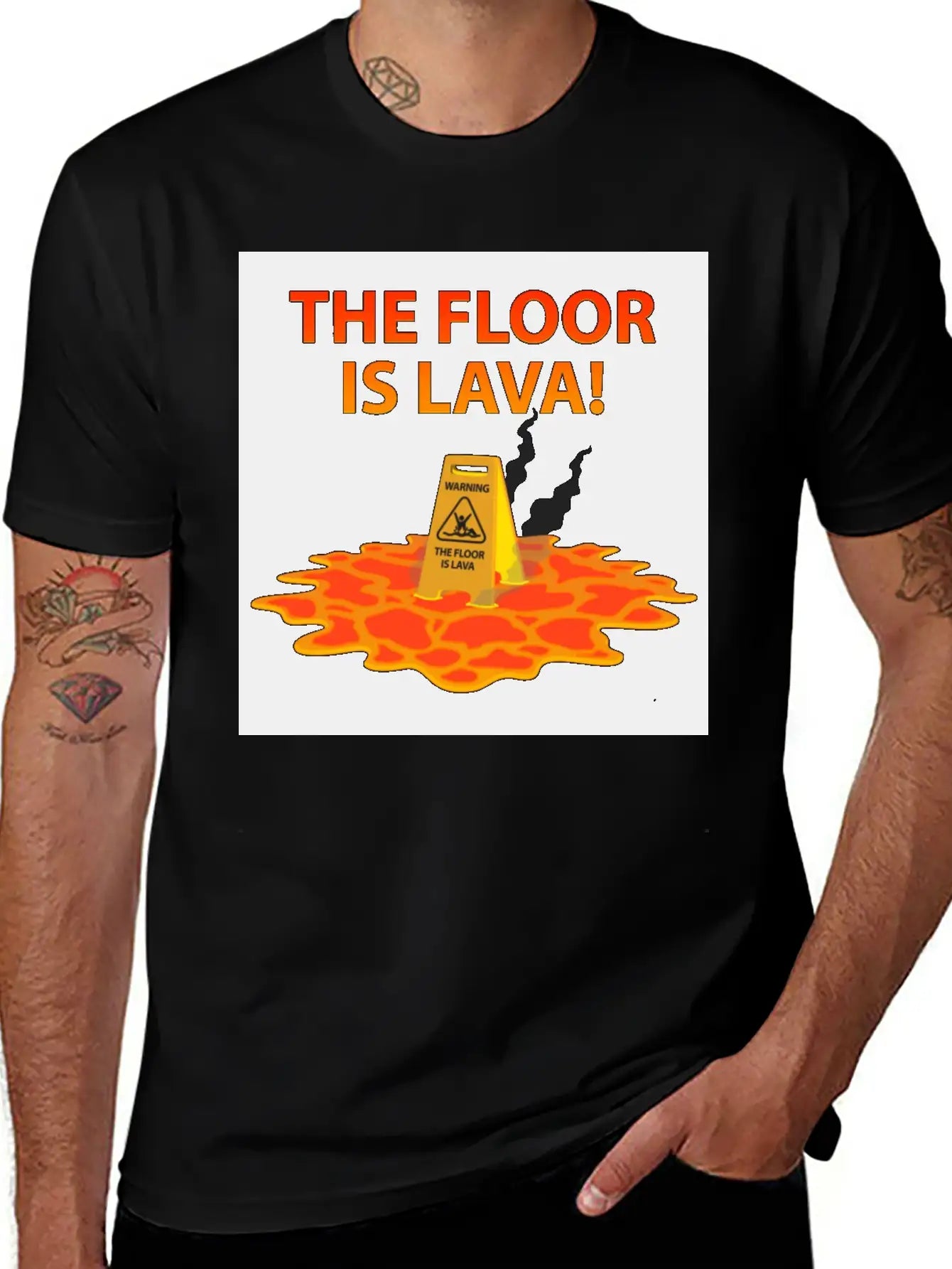 The Floor Is Lava Casual Graphic T-Shirt – Simple And Comfortable Daily Wear