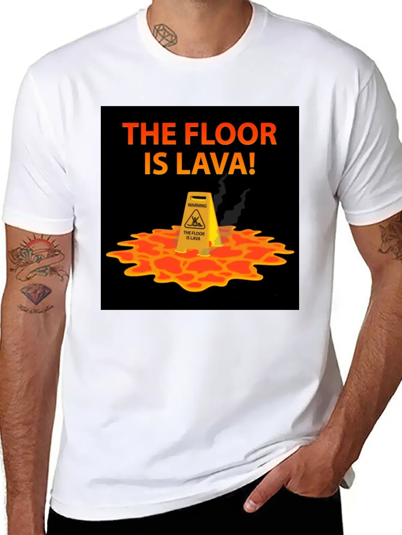 The Floor Is Lava Casual Graphic T-Shirt – Simple And Comfortable Daily Wear