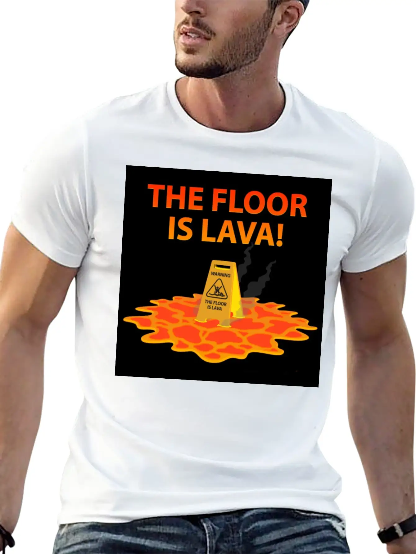 The Floor Is Lava Casual Graphic T-Shirt – Simple And Comfortable Daily Wear