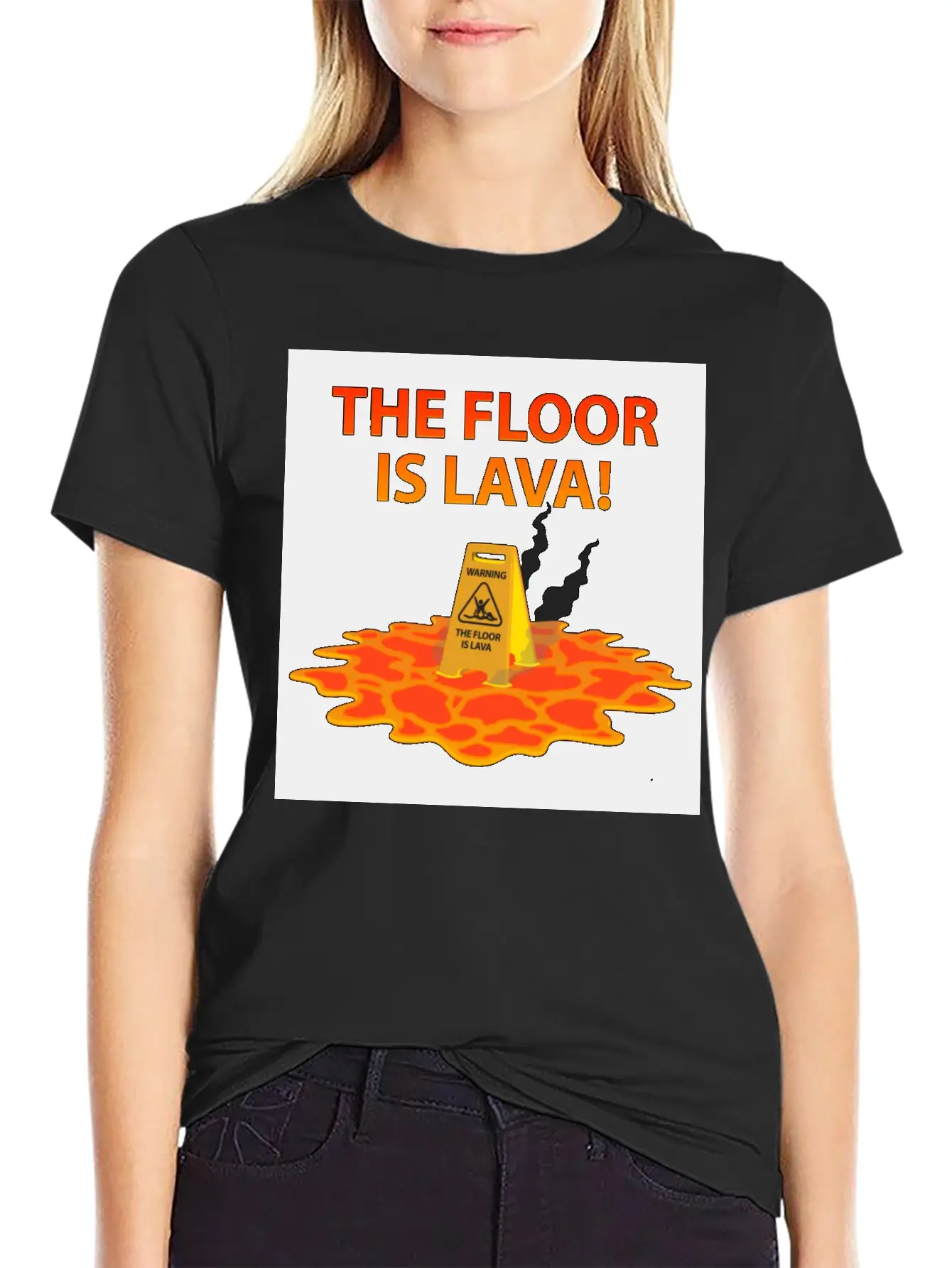 The Floor Is Lava Casual Graphic T-Shirt – Simple And Comfortable Daily Wear