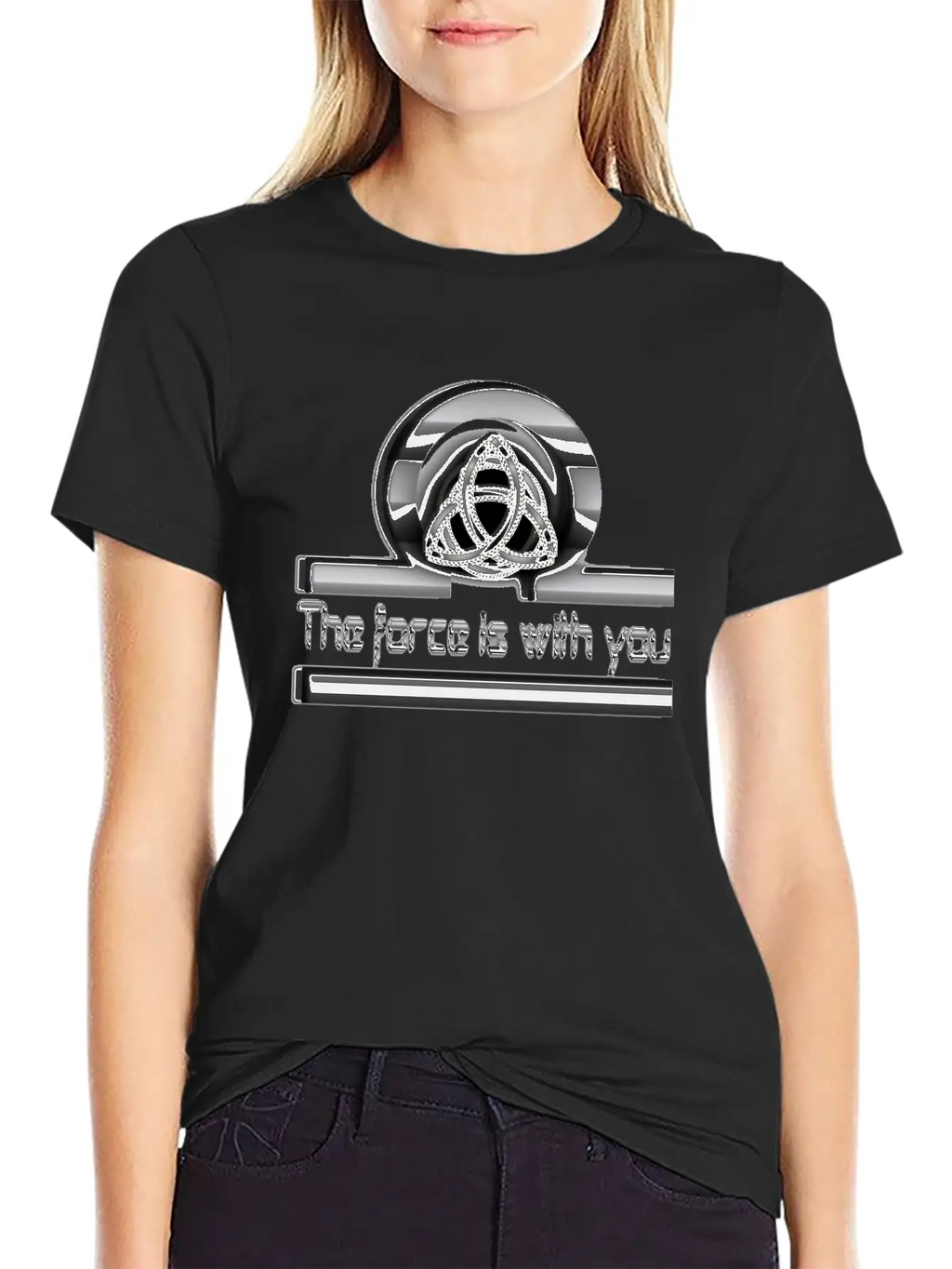 The Force Is With U Unisex Short Sleeve Soft Cotton T-Shirt – Casual Everyday Wear