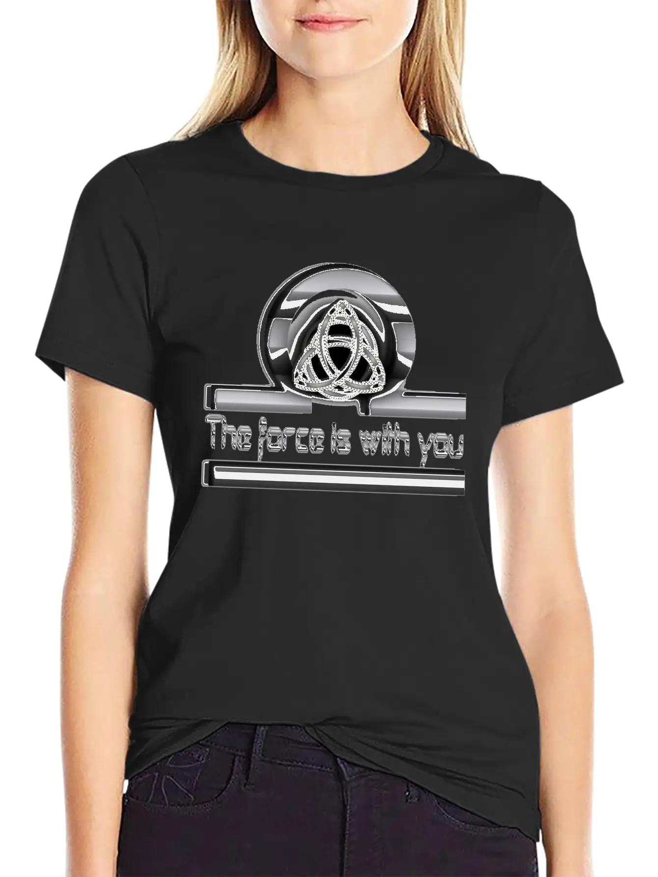 The Force Is With U Unisex Short Sleeve Soft Cotton T-Shirt – Casual Everyday Wear