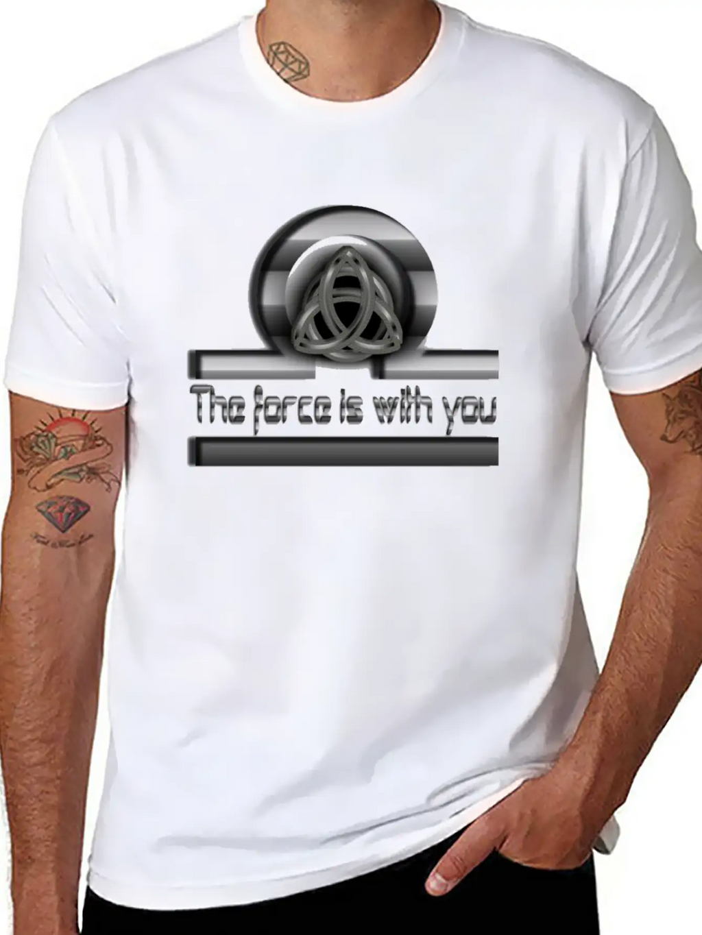 The Force Is With U Unisex Short Sleeve Soft Cotton T-Shirt – Casual Everyday Wear