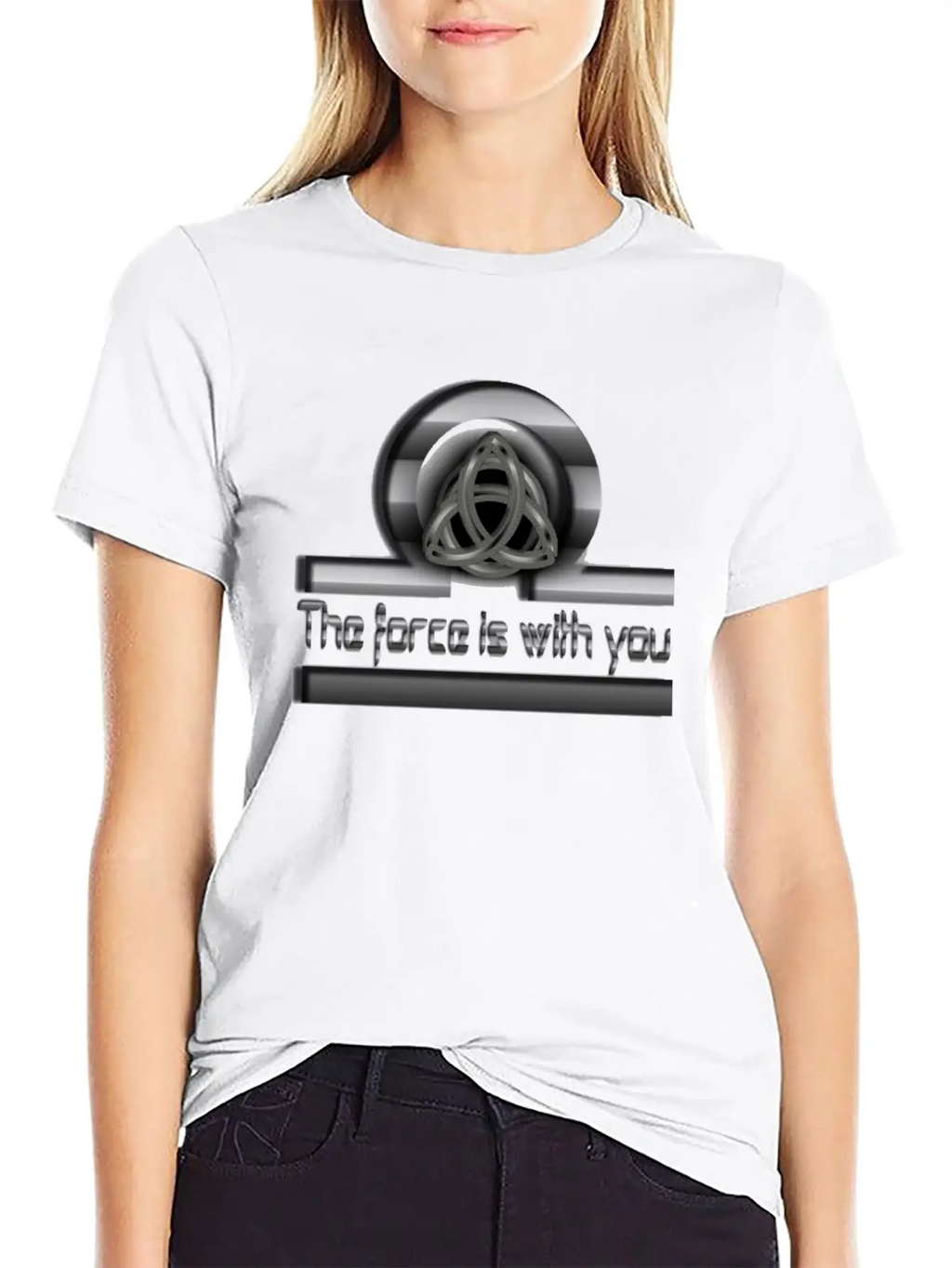 The Force Is With U Unisex Short Sleeve Soft Cotton T-Shirt – Casual Everyday Wear