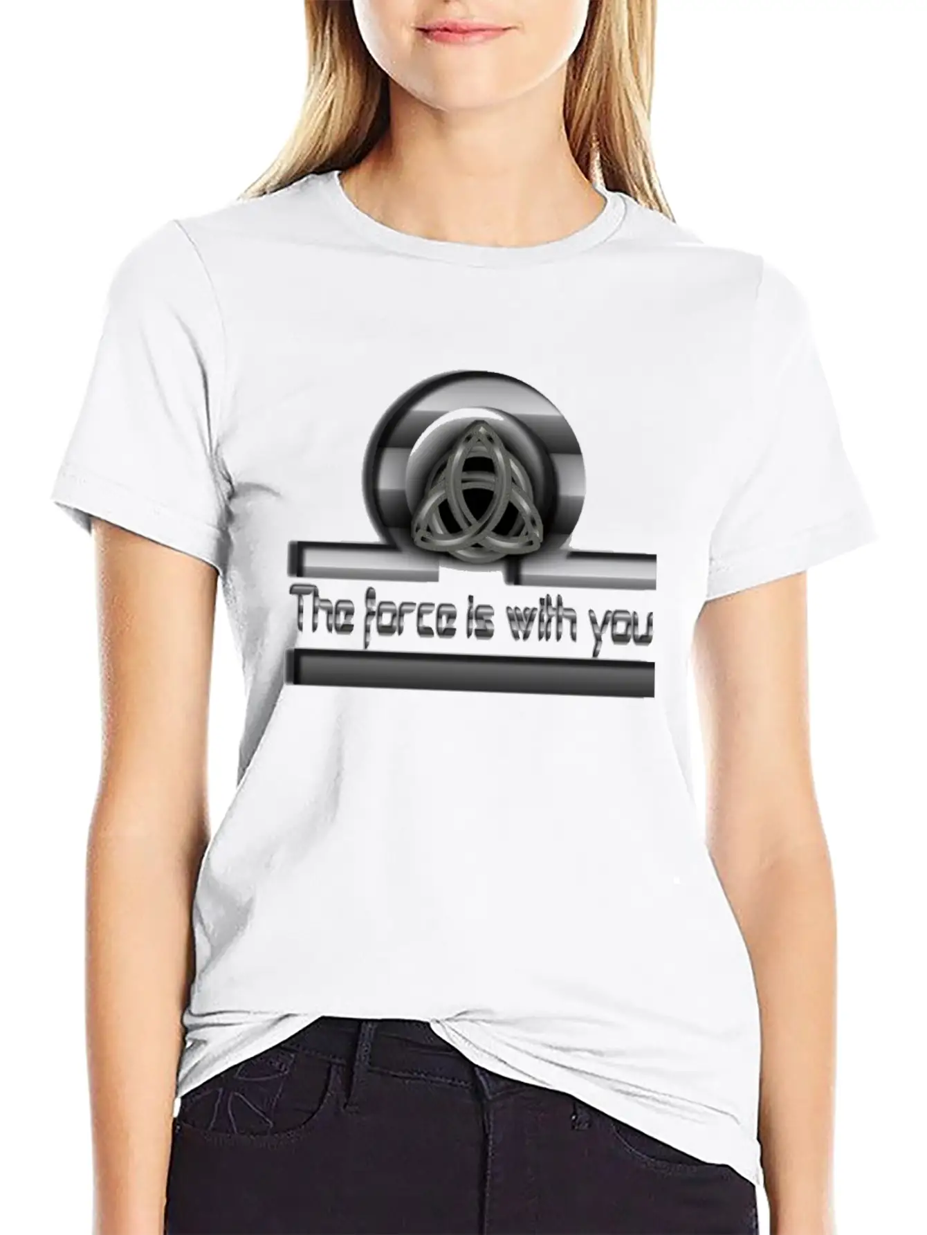 The Force Is With U Unisex Short Sleeve Soft Cotton T-Shirt – Casual Everyday Wear