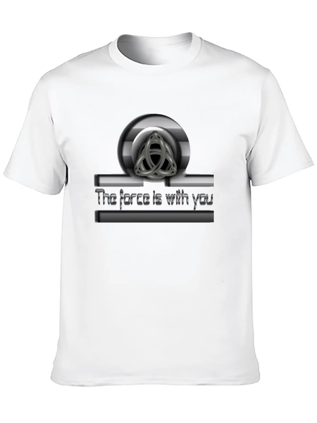 The Force Is With U Unisex Short Sleeve Soft Cotton T-Shirt – Casual Everyday Wear