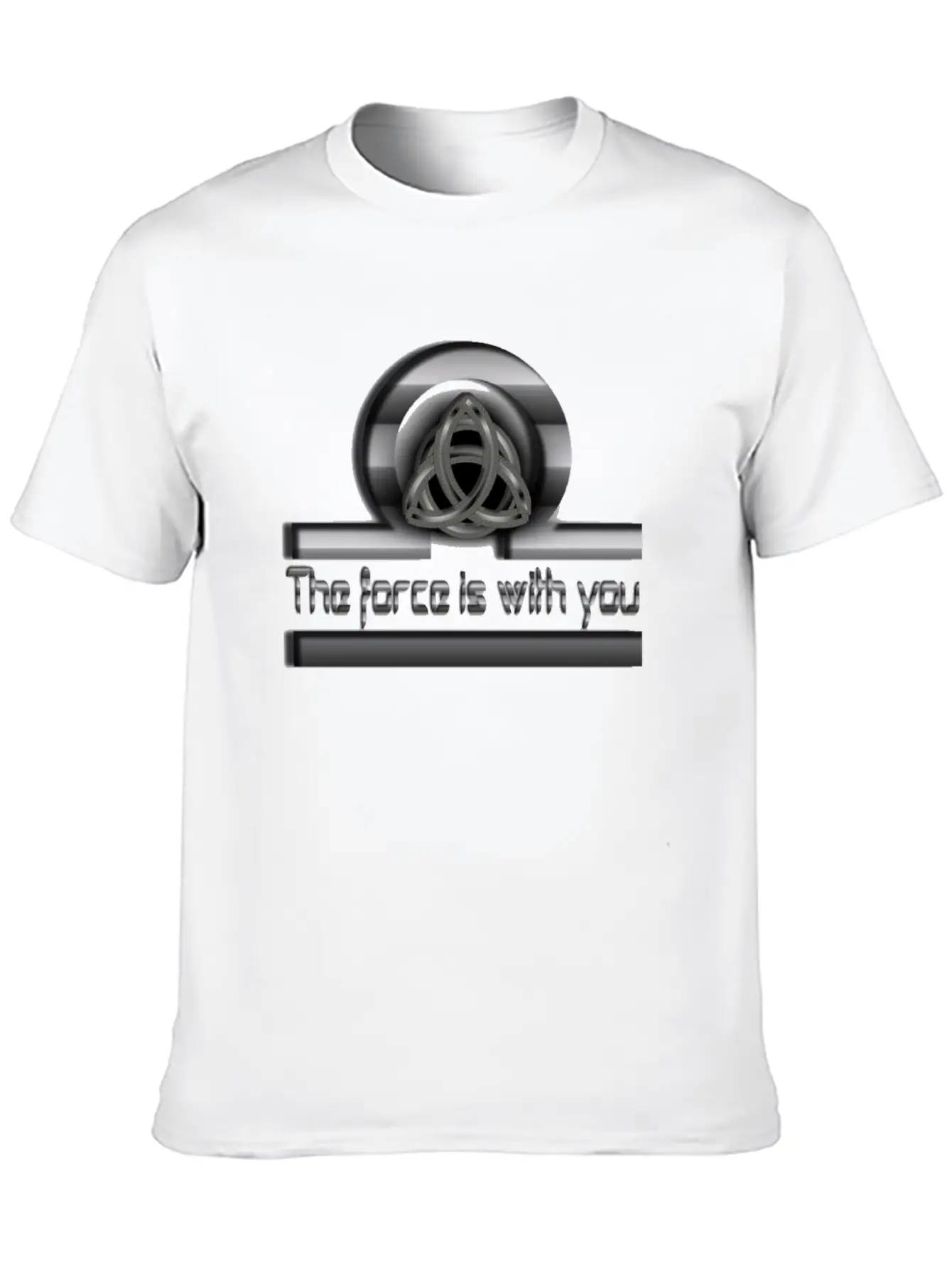 The Force Is With U Unisex Short Sleeve Soft Cotton T-Shirt – Casual Everyday Wear