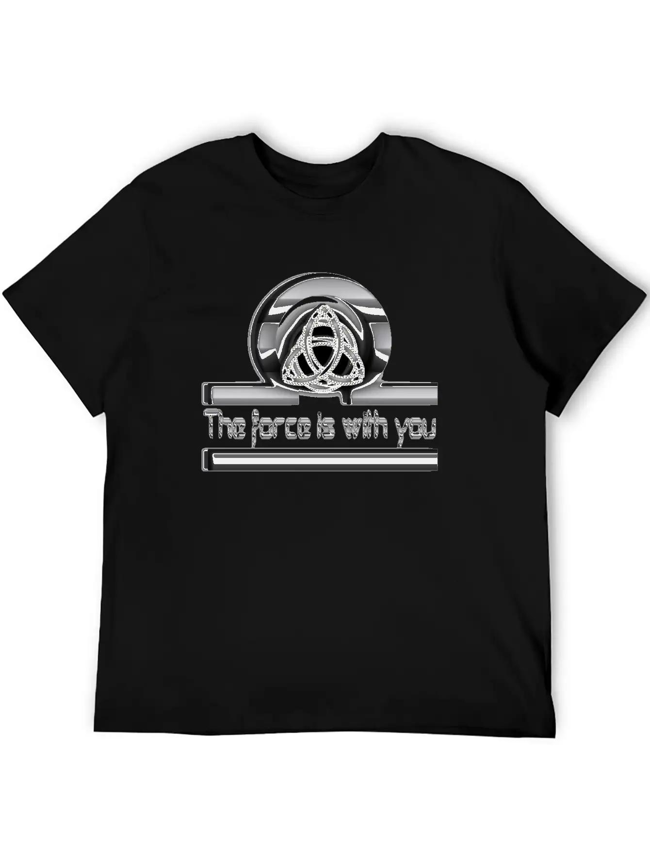 The Force Is With U Unisex Short Sleeve Soft Cotton T-Shirt – Casual Everyday Wear