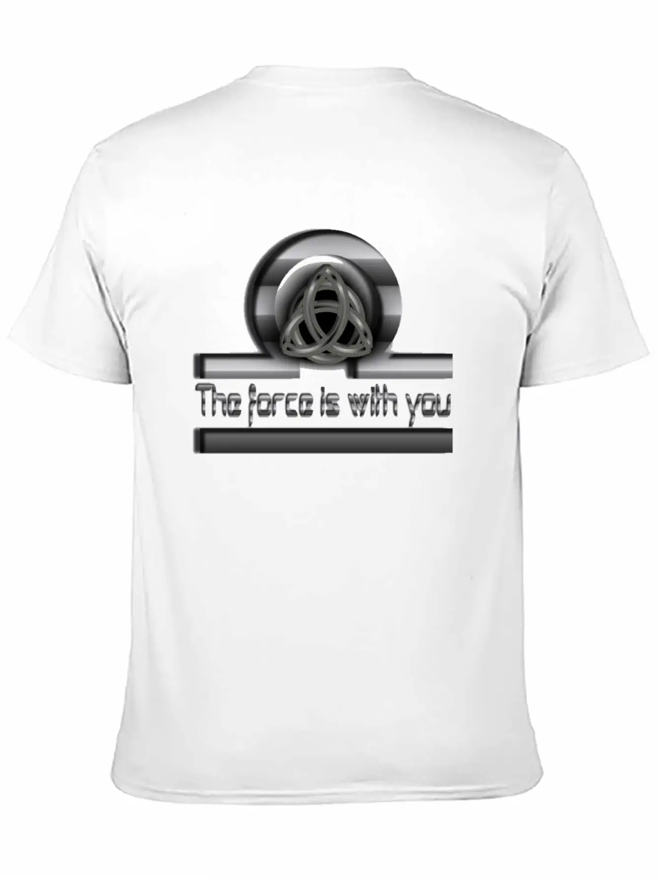 The Force Is With U Unisex Short Sleeve Soft Cotton T-Shirt – Casual Everyday Wear