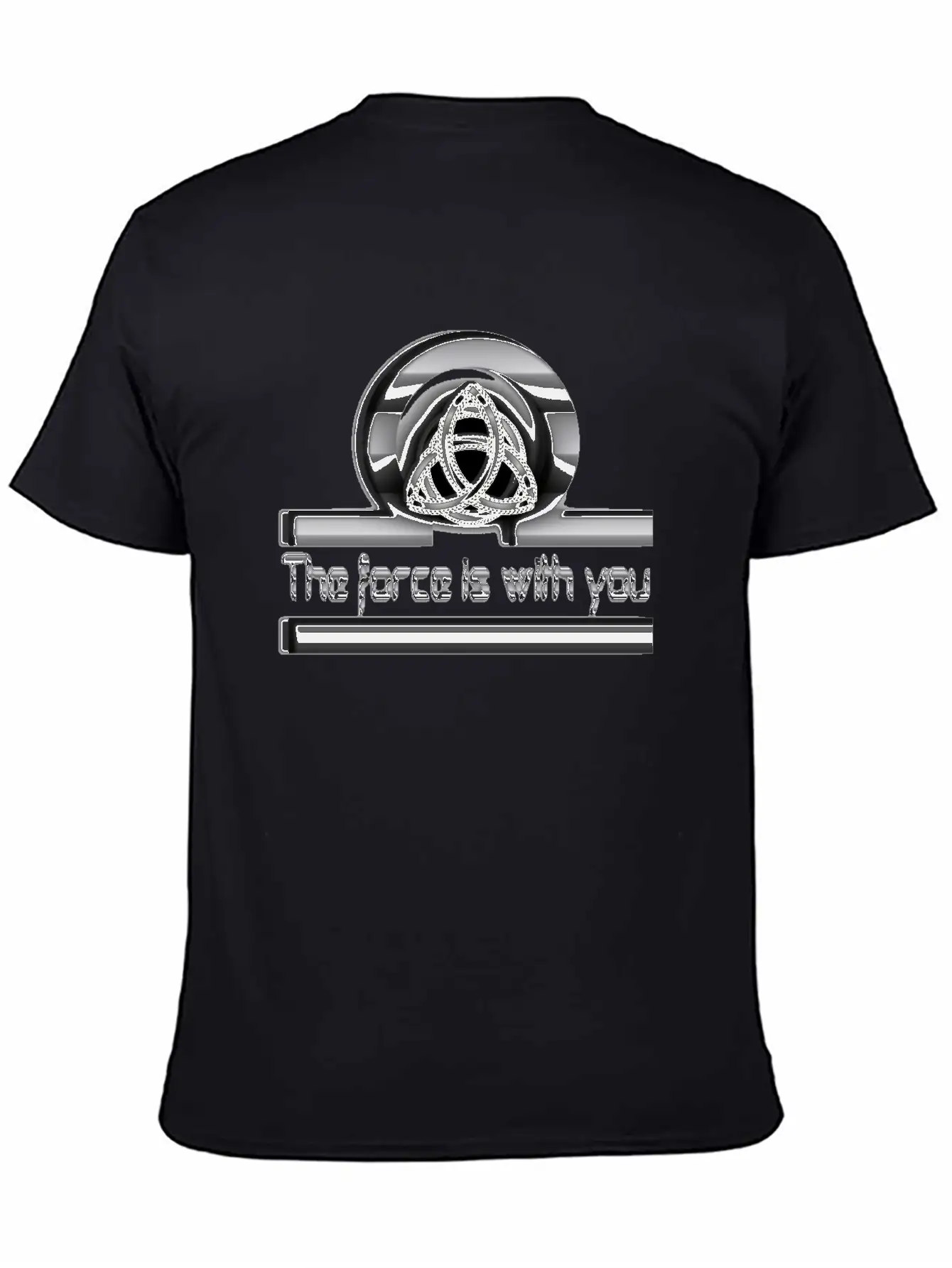 The Force Is With U Unisex Short Sleeve Soft Cotton T-Shirt – Casual Everyday Wear