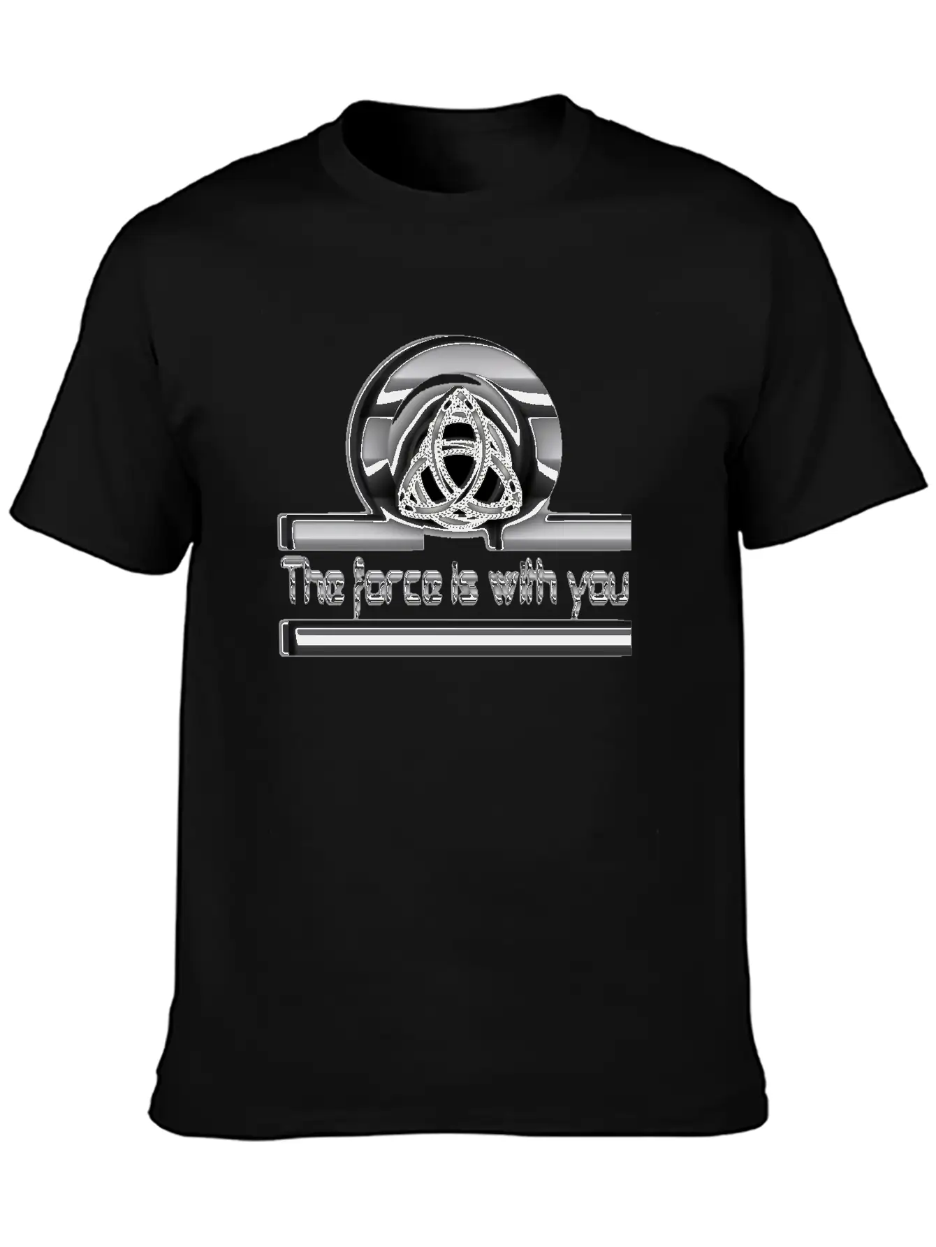 The Force Is With U Unisex Short Sleeve Soft Cotton T-Shirt – Casual Everyday Wear