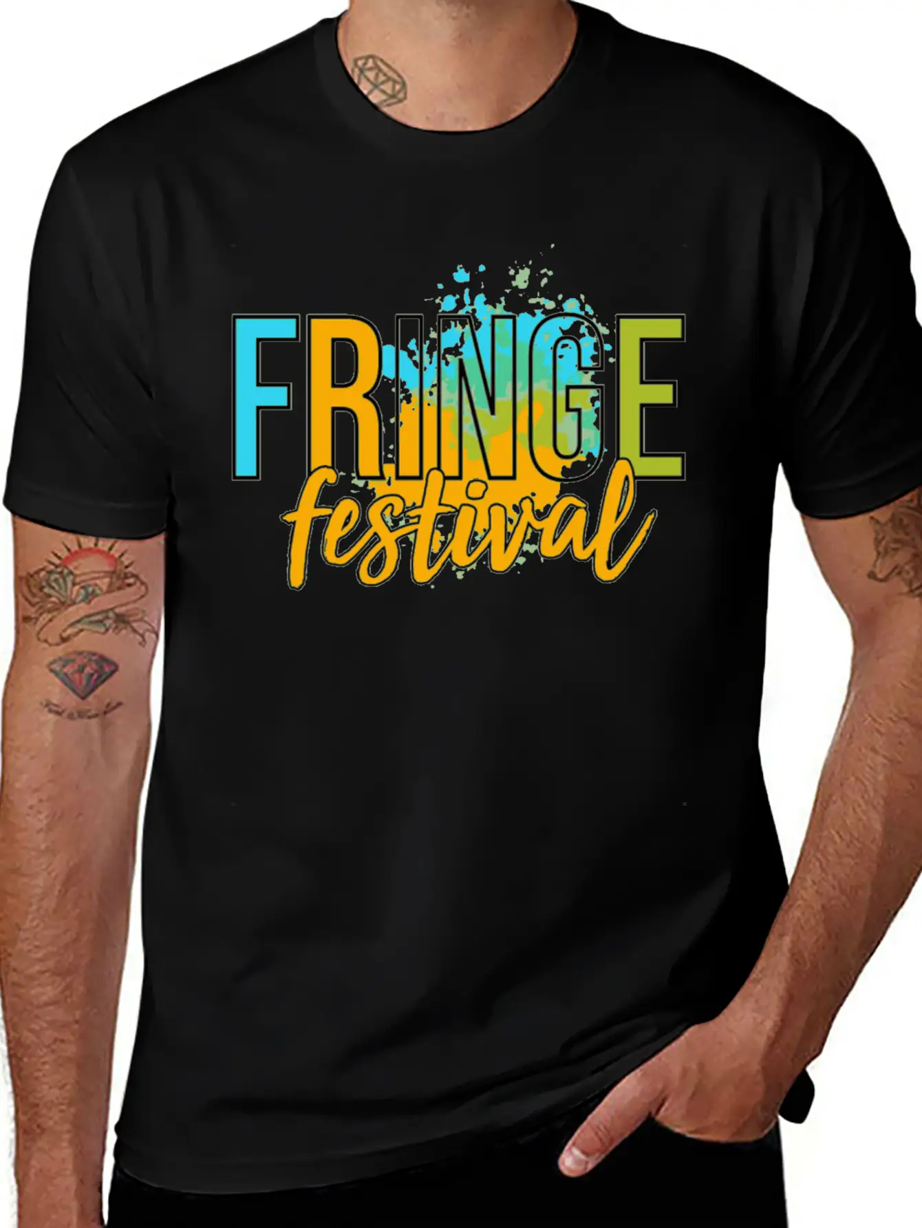 The Fringe Festival Fringe Festival Edinburgh Unisex Short Sleeve Soft Cotton T-Shirt – Casual Everyday Wear