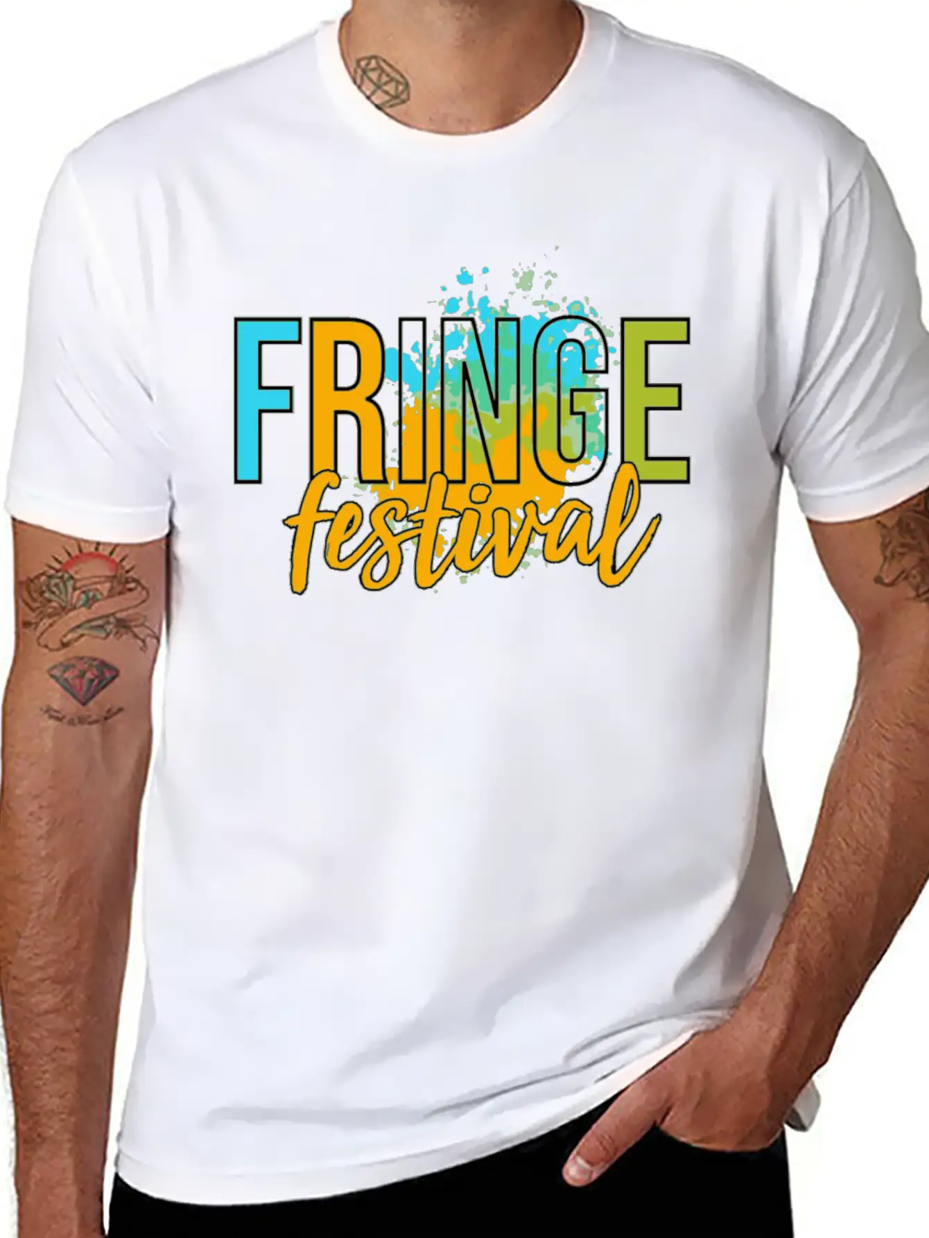 The Fringe Festival Fringe Festival Edinburgh Unisex Short Sleeve Soft Cotton T-Shirt – Casual Everyday Wear