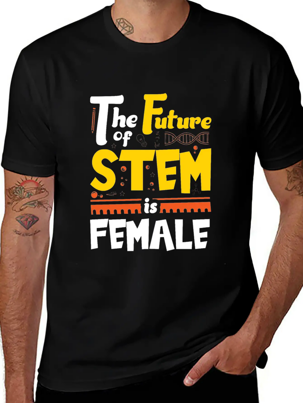 The Future Of STEM Is Female Unisex Short Sleeve Soft Cotton T-Shirt – Casual Everyday Wear
