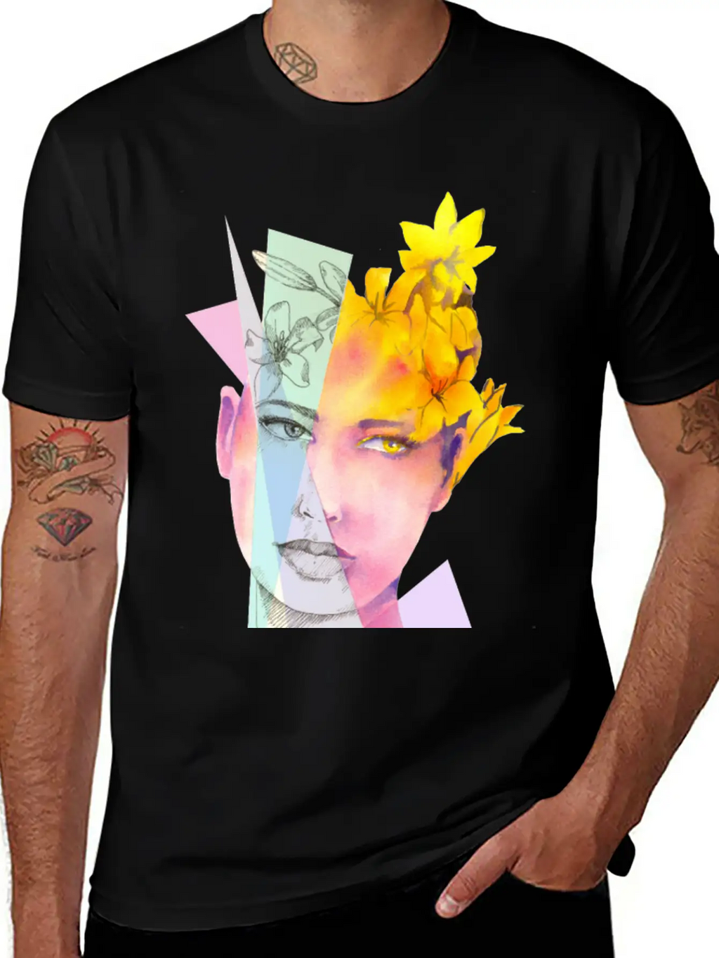 The Girl With Fire Flowers In Her Hair Classic Fit Graphic Tee For Daily Comfort – Unisex Cotton Shirt