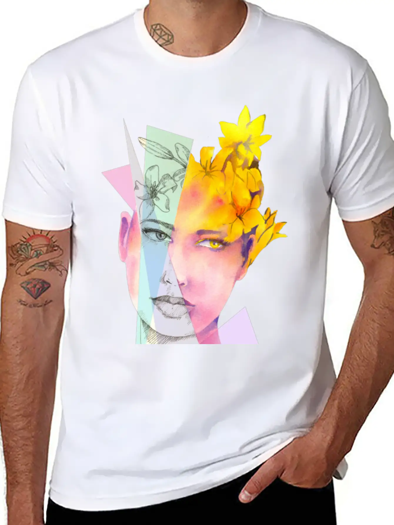 The Girl With Fire Flowers In Her Hair Classic Fit Graphic Tee For Daily Comfort – Unisex Cotton Shirt
