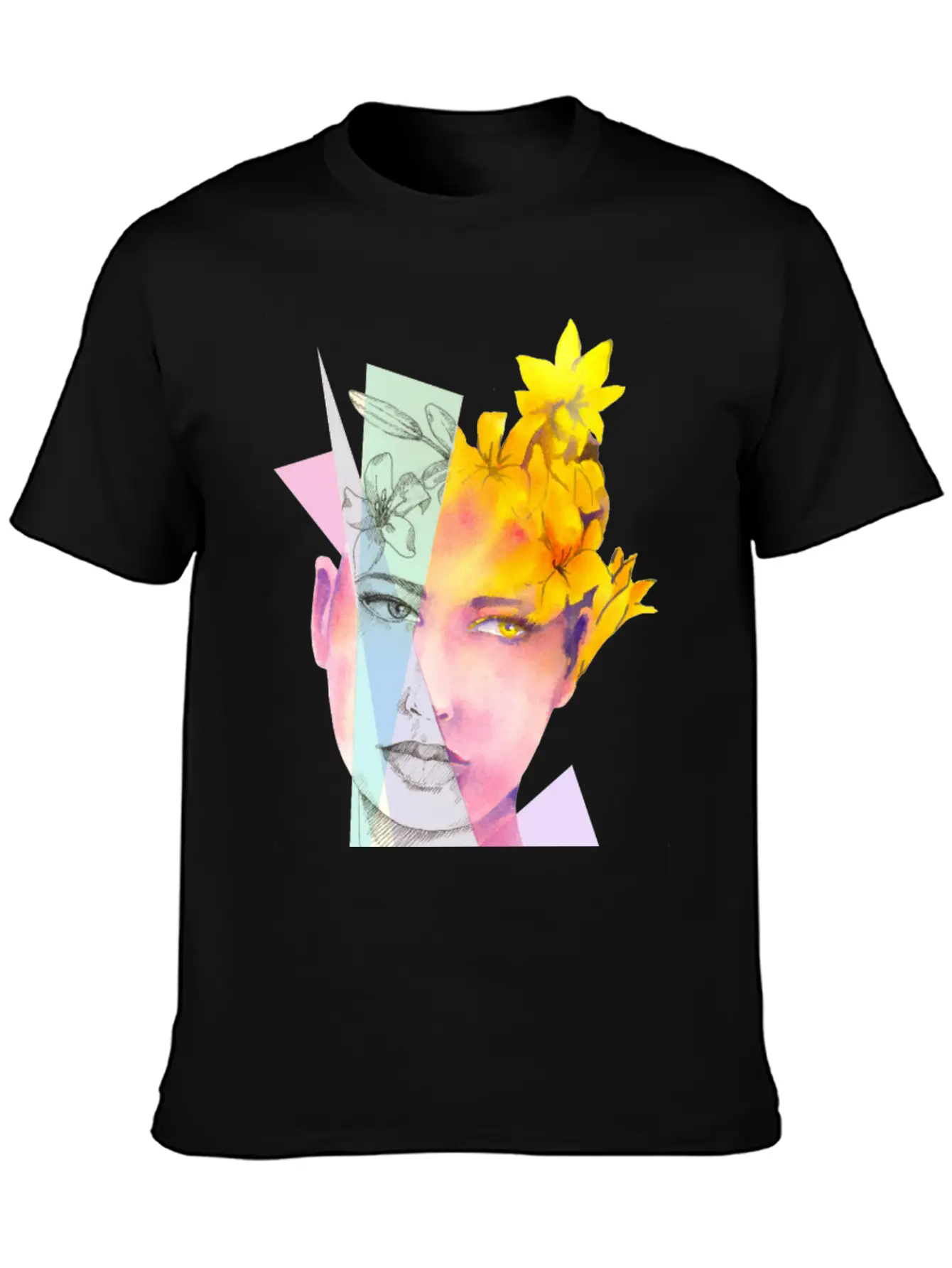The Girl With Fire Flowers In Her Hair Classic Fit Graphic Tee For Daily Comfort – Unisex Cotton Shirt