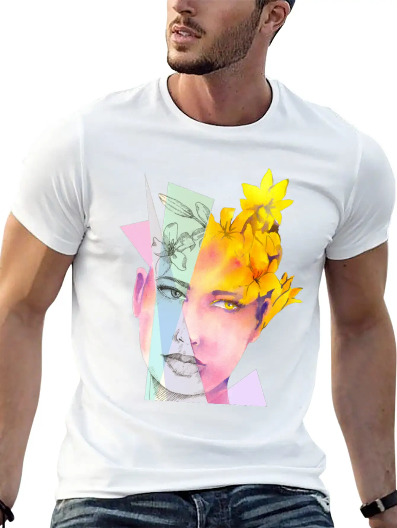 The Girl With Fire Flowers In Her Hair Classic Fit Graphic Tee For Daily Comfort – Unisex Cotton Shirt