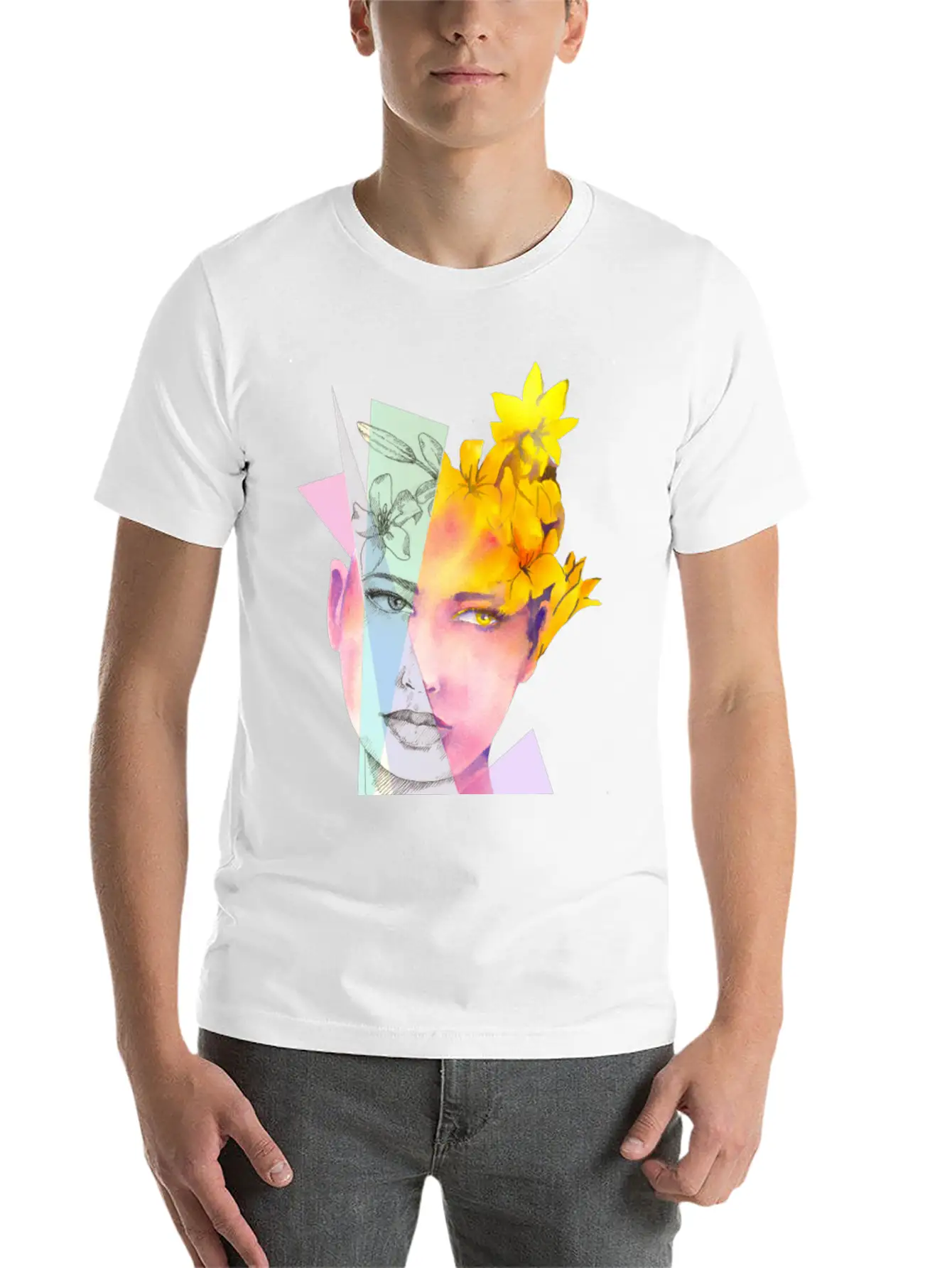 The Girl With Fire Flowers In Her Hair Classic Fit Graphic Tee For Daily Comfort – Unisex Cotton Shirt