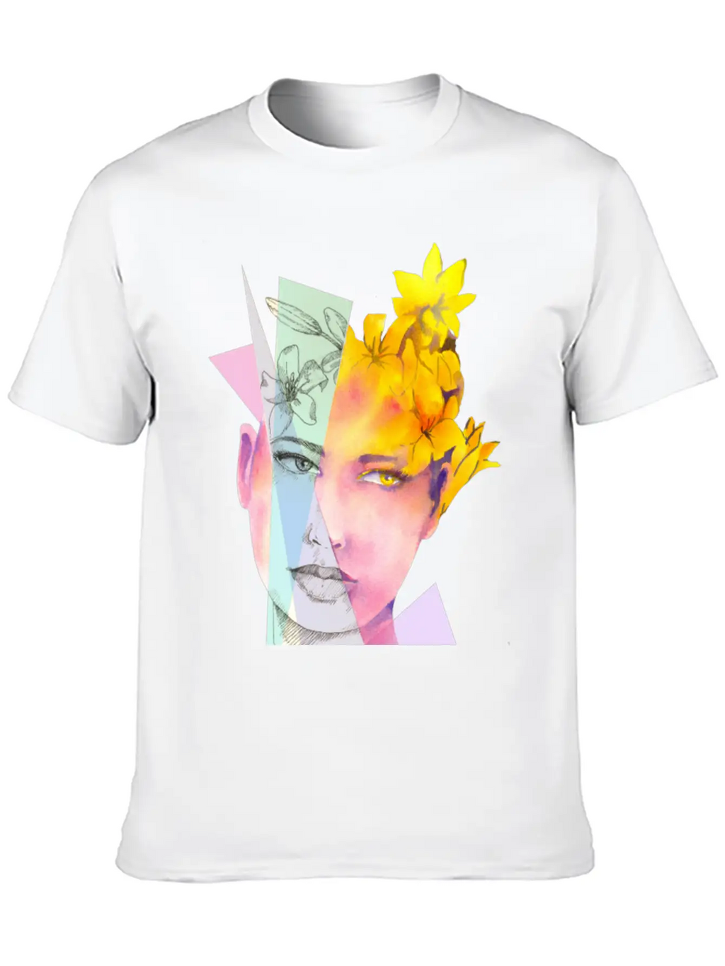 The Girl With Fire Flowers In Her Hair Classic Fit Graphic Tee For Daily Comfort – Unisex Cotton Shirt