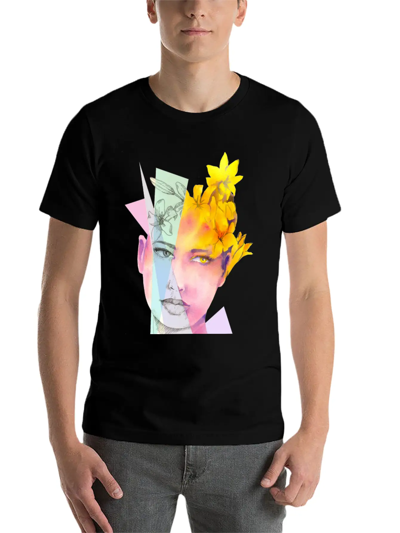 The Girl With Fire Flowers In Her Hair Classic Fit Graphic Tee For Daily Comfort – Unisex Cotton Shirt