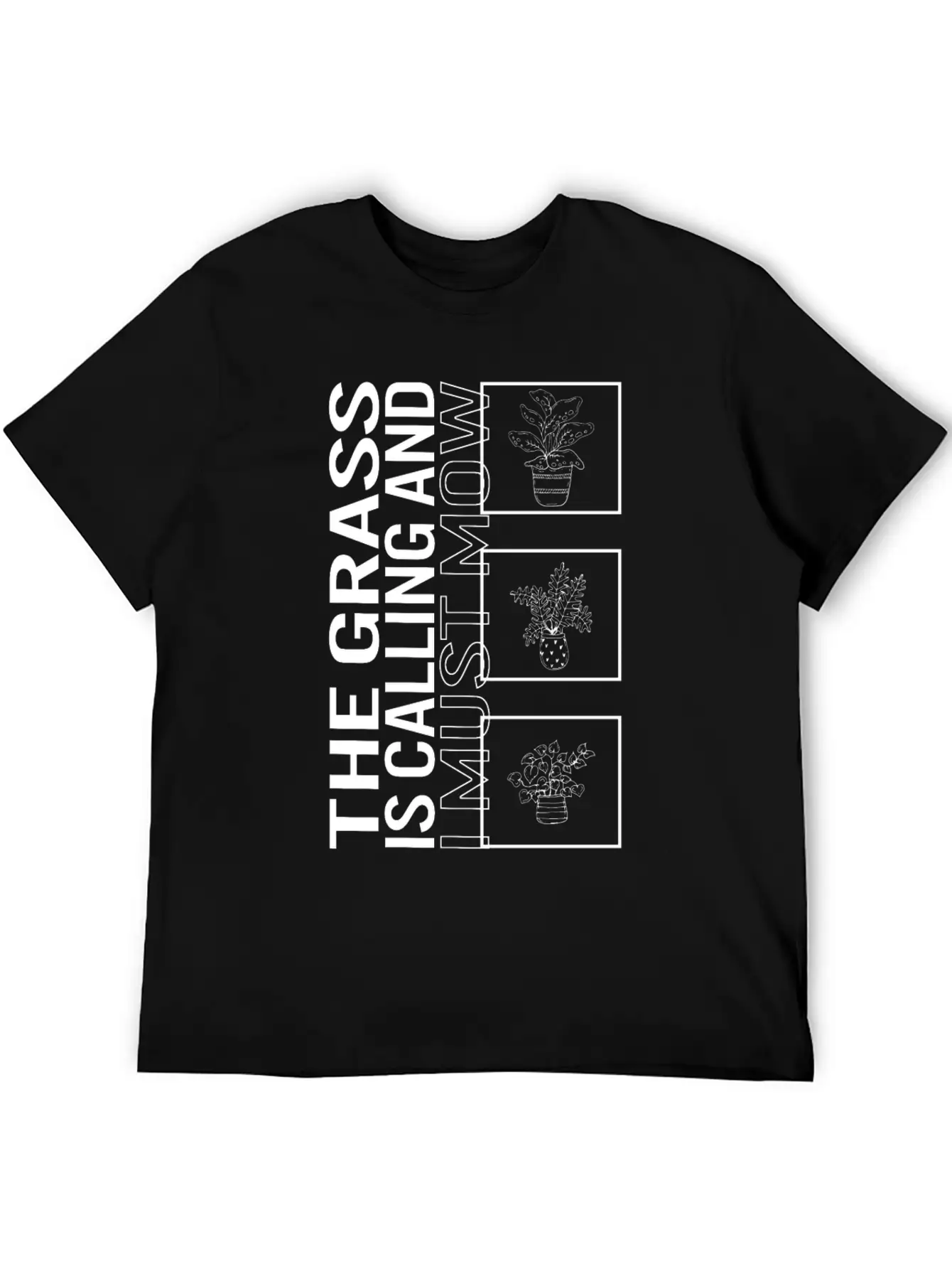 The Grass Is Calling And I Must Mow, Garden Plant Unisex Short Sleeve Soft Cotton T-Shirt – Casual Everyday Wear