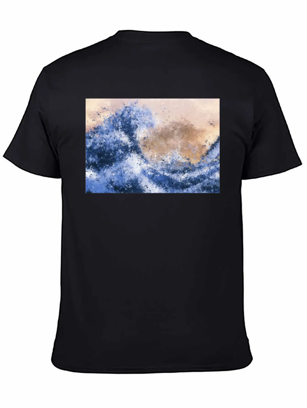 The Great Wave Inspired Abstract Painting Casual Graphic T-Shirt – Simple And Comfortable Daily Wear