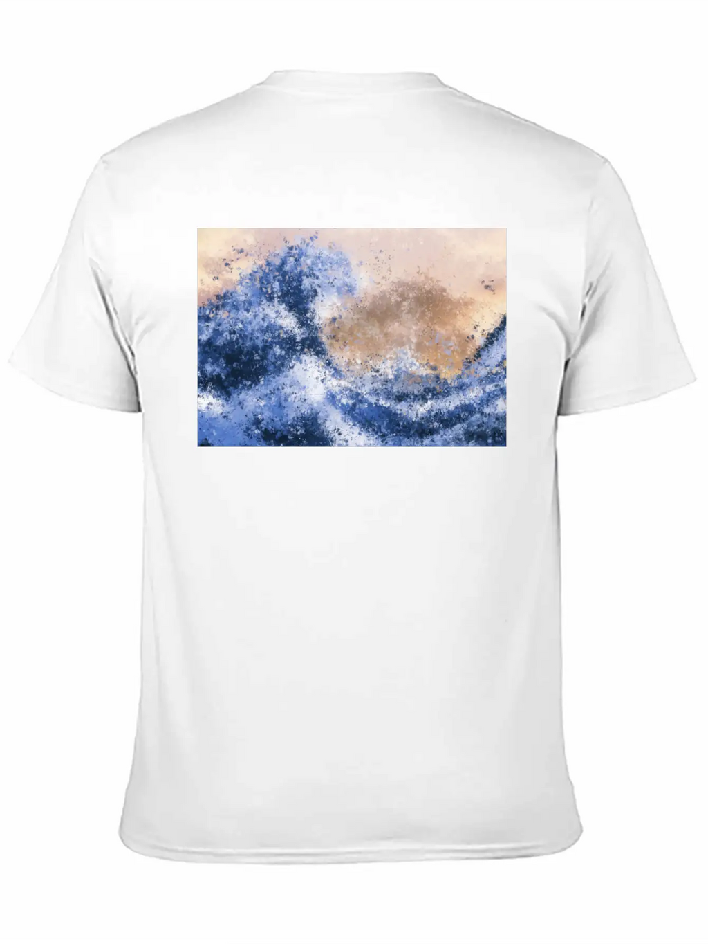 The Great Wave Inspired Abstract Painting Casual Graphic T-Shirt – Simple And Comfortable Daily Wear
