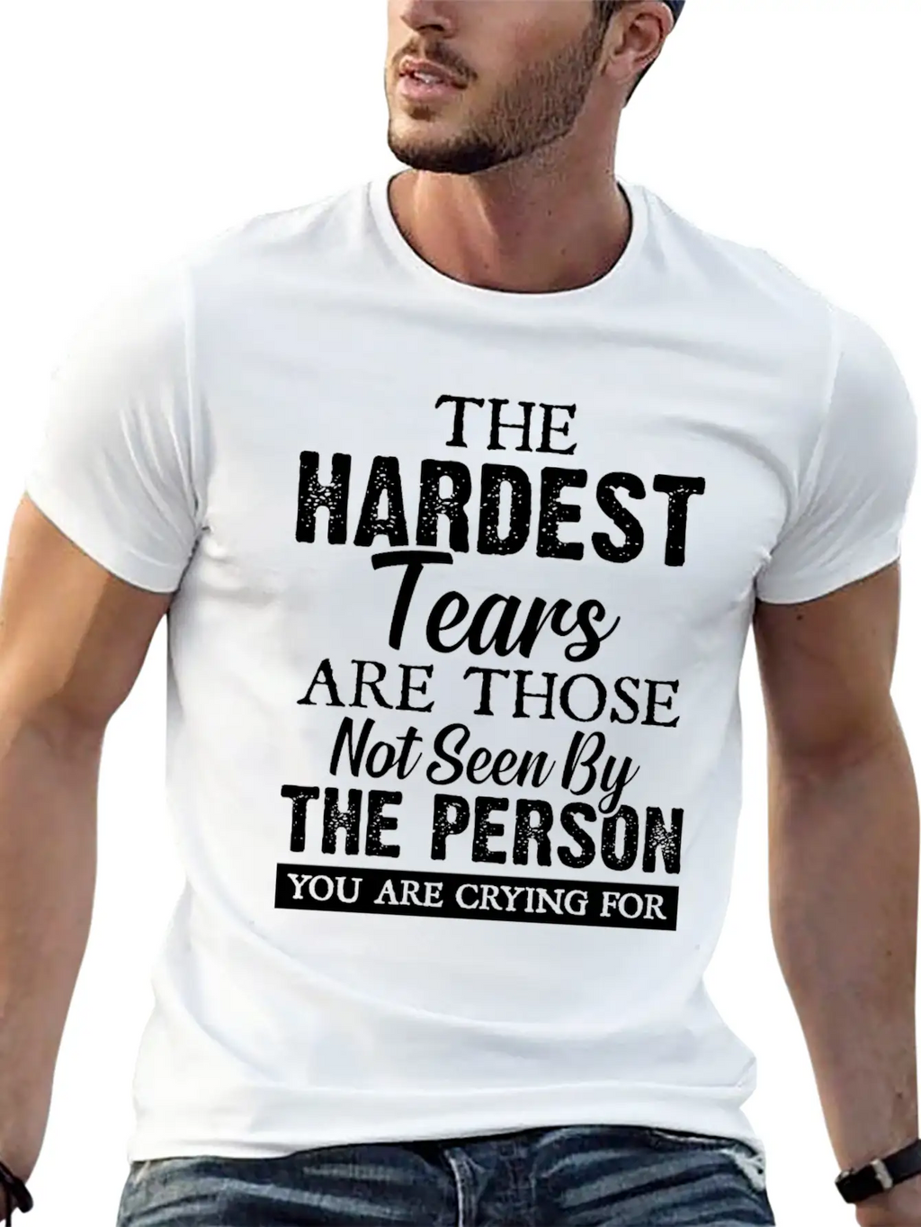 The Hardest Tears Classic Fit Graphic Tee For Daily Comfort – Unisex Cotton Shirt