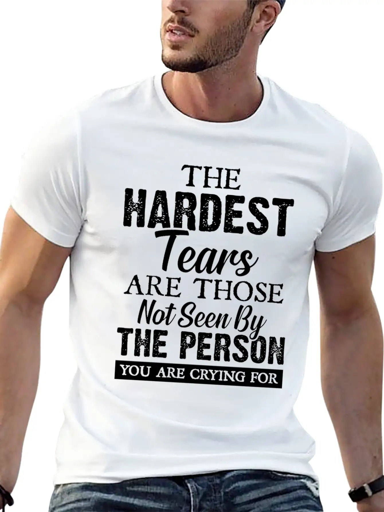 The Hardest Tears Classic Fit Graphic Tee For Daily Comfort – Unisex Cotton Shirt