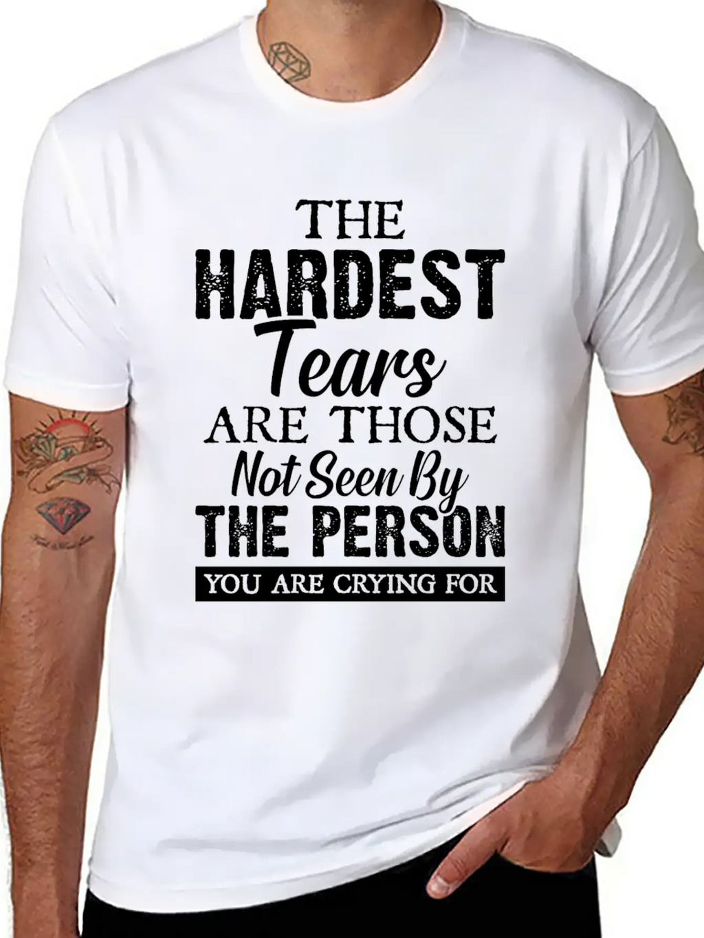 The Hardest Tears Classic Fit Graphic Tee For Daily Comfort – Unisex Cotton Shirt